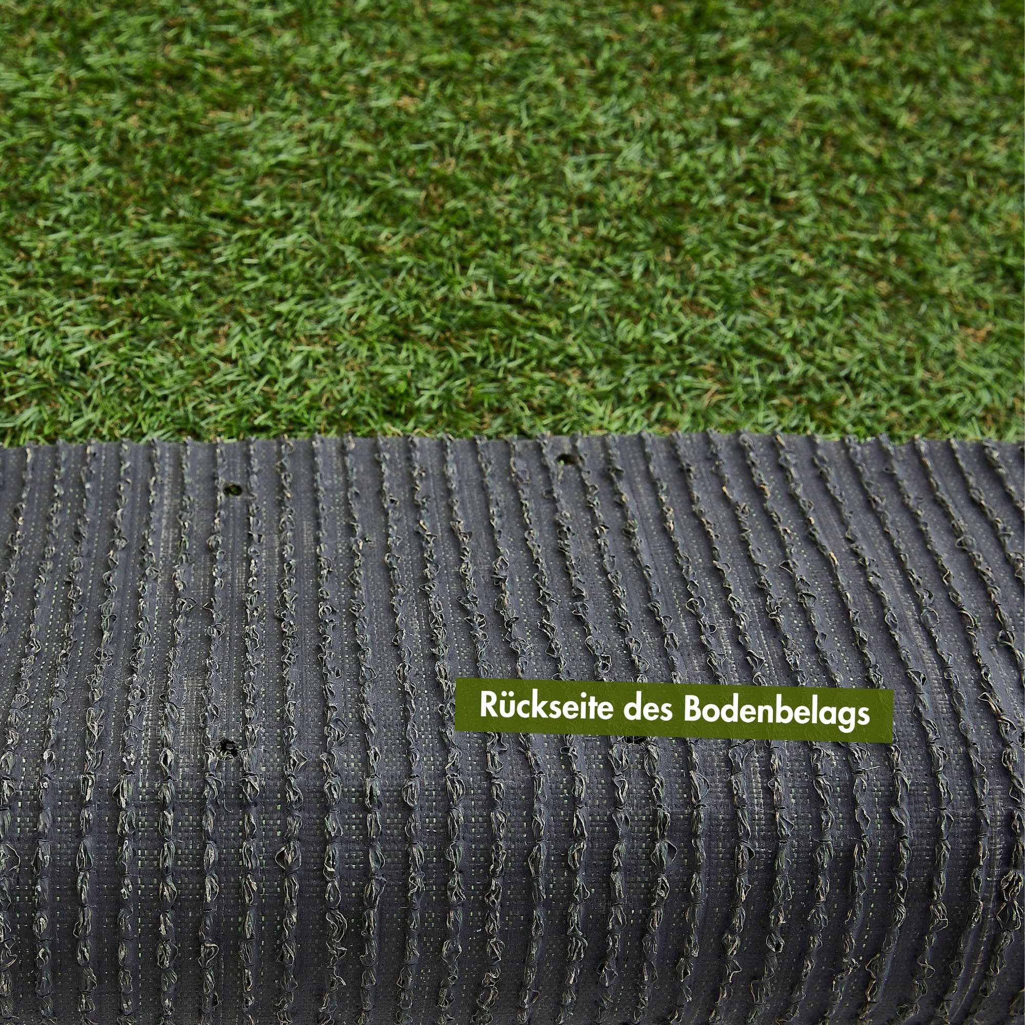 Andiamo »Rasenteppich Sansibar, Gesamthöhe ca. 20 mm« Rond Aspect réaliste, avec fonction de drainage, pour balcon & terrasse
