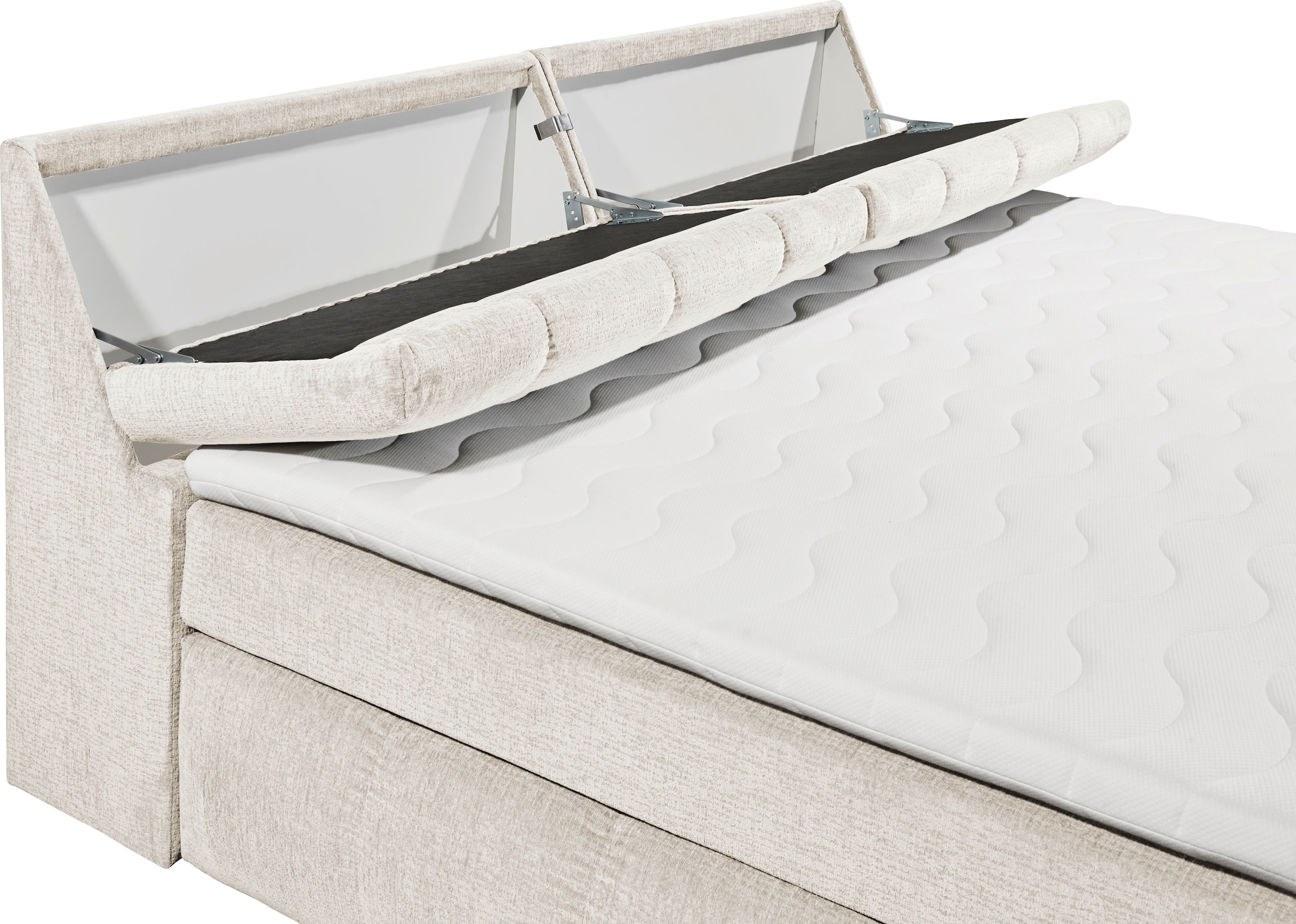 ED EXCITING DESIGN Lit boxspring »Elkford, Familienbett in der Grösse 240x200cm« inkl. Stauraum im Kopfteil