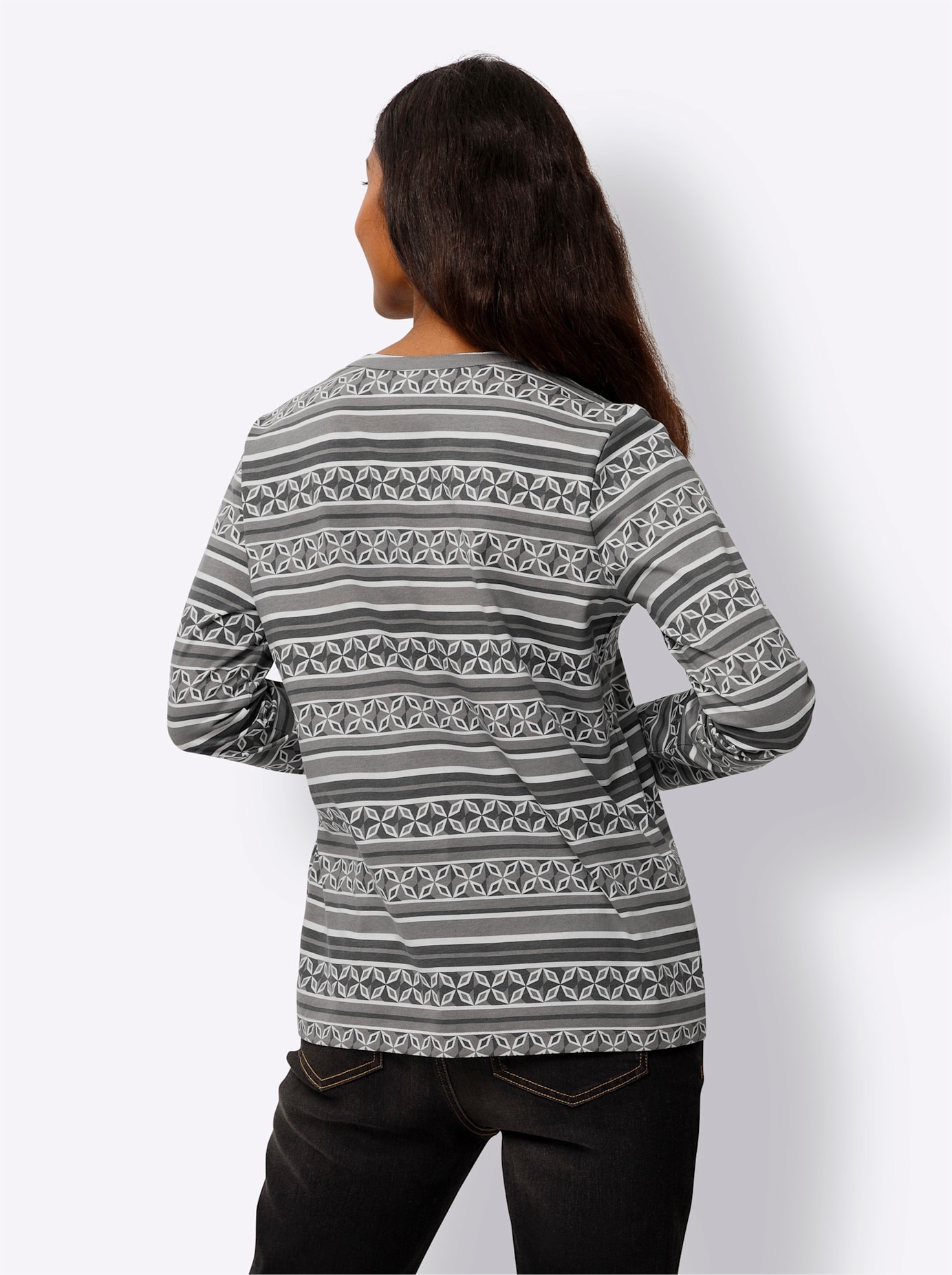 heine T-shirt à manches longues »Druck-Shirt« 1 cuis