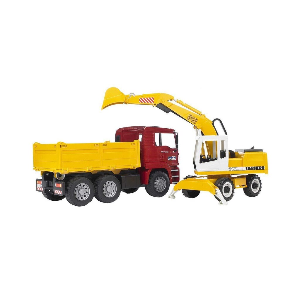 Bruder® Spielzeug-Bagger »Kipplastwagen & Schaufelbagger«, (Set)