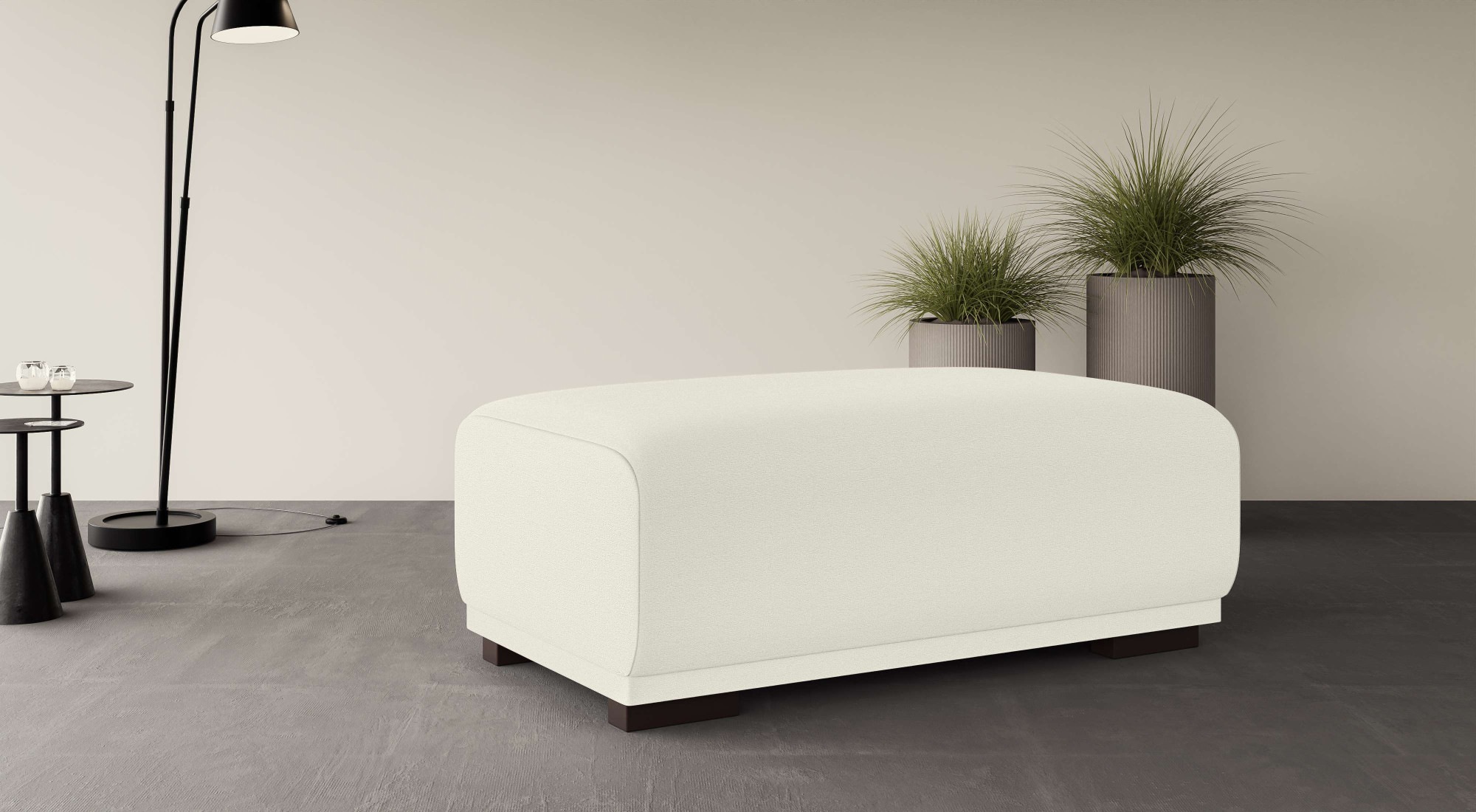 Home affaire Polsterhocker »BORNHOLM, grosser Hocker passend zur Serie, Masse B/T/H: 122/72/46 cm«, mit Wellenfederung, in hochwertiger Verarbeitung