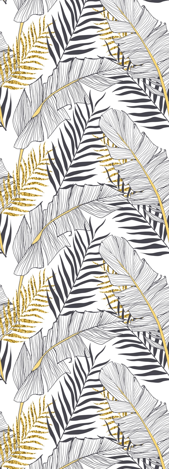 Image of queence Vinyltapete "Eleonora" Motiv bedruckt botanisch floral gemustert natürlich glatt 90x250cm, selbstklebend, kinderleichte Anbringung, Sticker