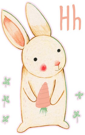 Image of Wall-Art Wandtattoo »Bunte Tierwelt Hase Buchstabe H«, (1 St.) bei Ackermann Versand Schweiz