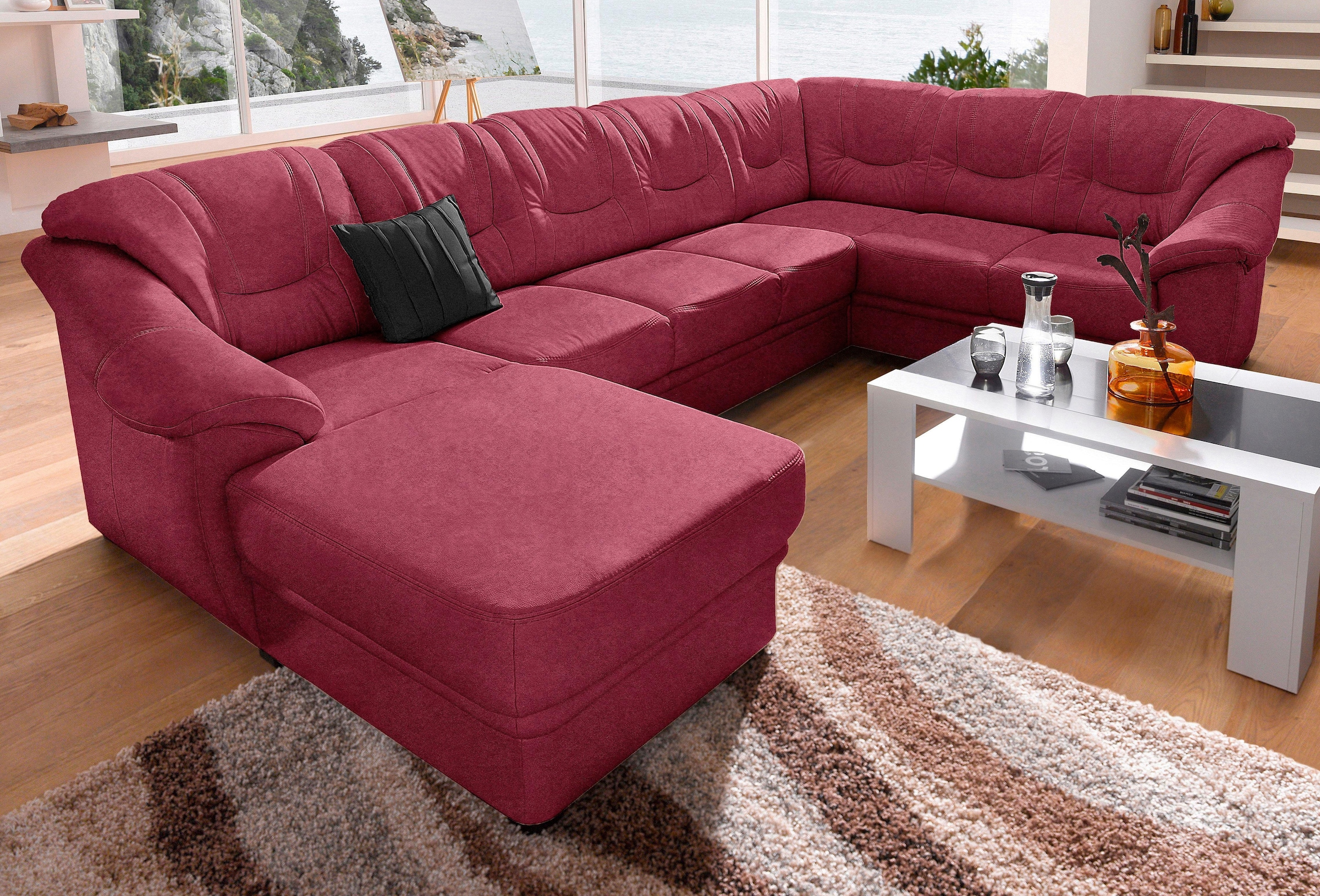 Image of sit&more Wohnlandschaft "Savona U-Form, B: 320 cm" optional Bettfunktion, Federkern