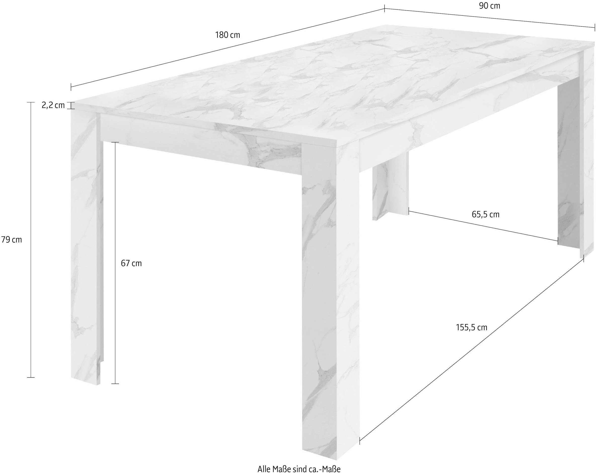 INOSIGN Esstisch »Carrara«, Breite 180 cm