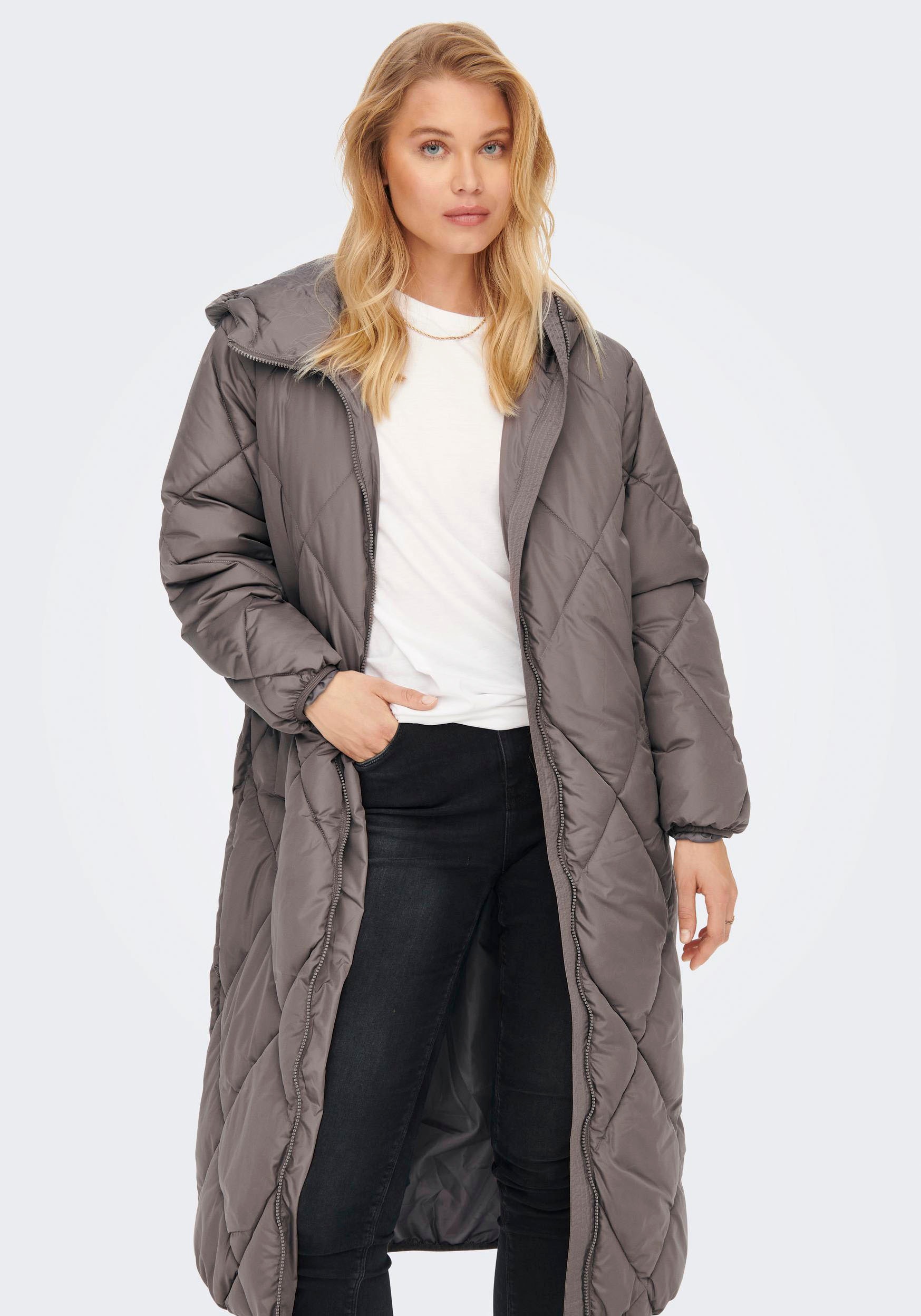 Image of Only Steppmantel »ONLTAMARA X-LONG QUILTED COAT CC OTW«, mit Kapuze bei Ackermann Versand Schweiz