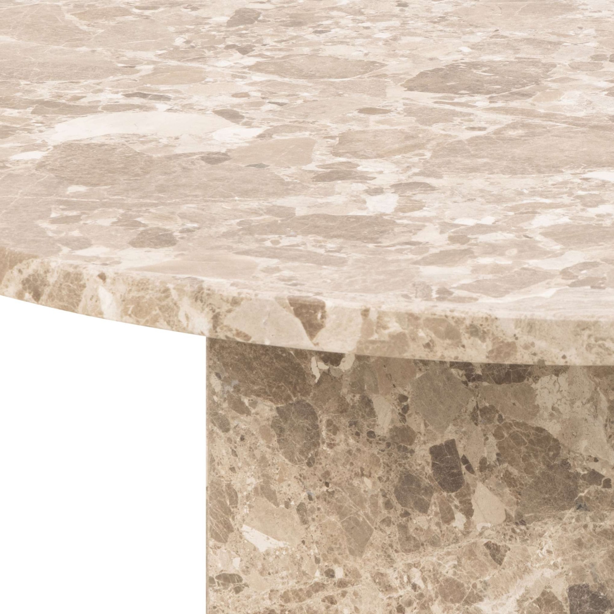ACTONA GROUP Couchtisch »Naxos« Rund Couchtisch, matt Latte lackiert Marmor, Ø80x42cm