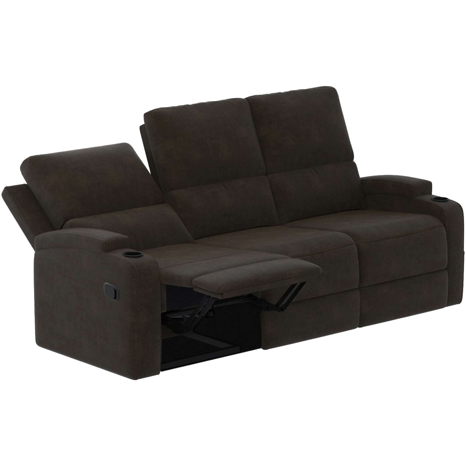 GOODproduct 3-places »NAPORI Microfaser, Multimediasofa, Kinosessel XXL« canapé cinéma avec 2 x fonction relaxation et porte-boissons