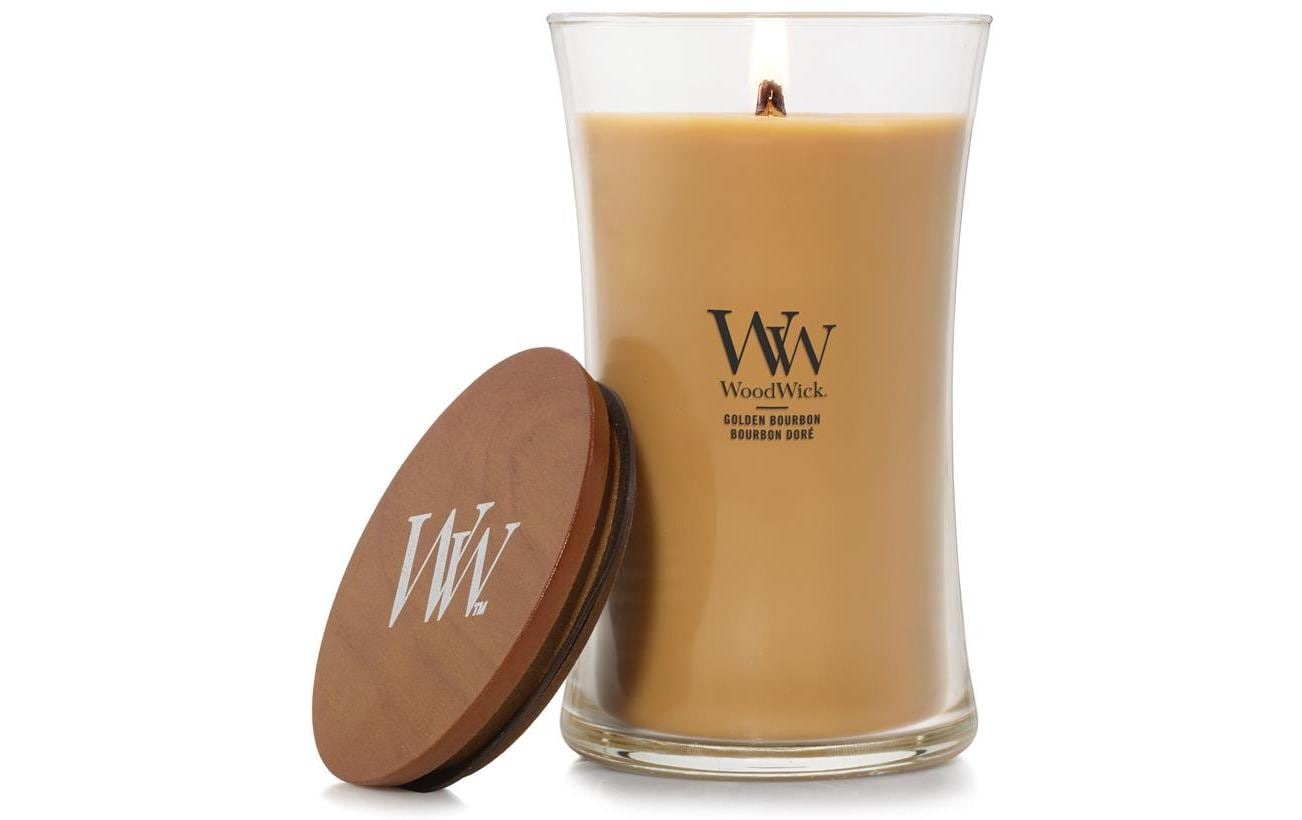 Woodwick Bougie parfumée »Golden Bourbon Large Jar«