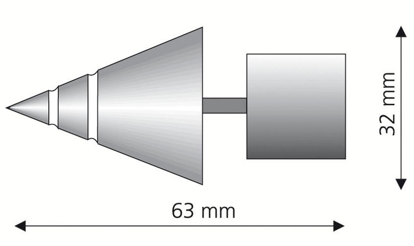 Liedeco Gardinenstangen-Endstück »Endstück, Endknopf "Skandinavia" Kegel«, (1 St.), Endstück, Endknopf Kegel, 1 Stück