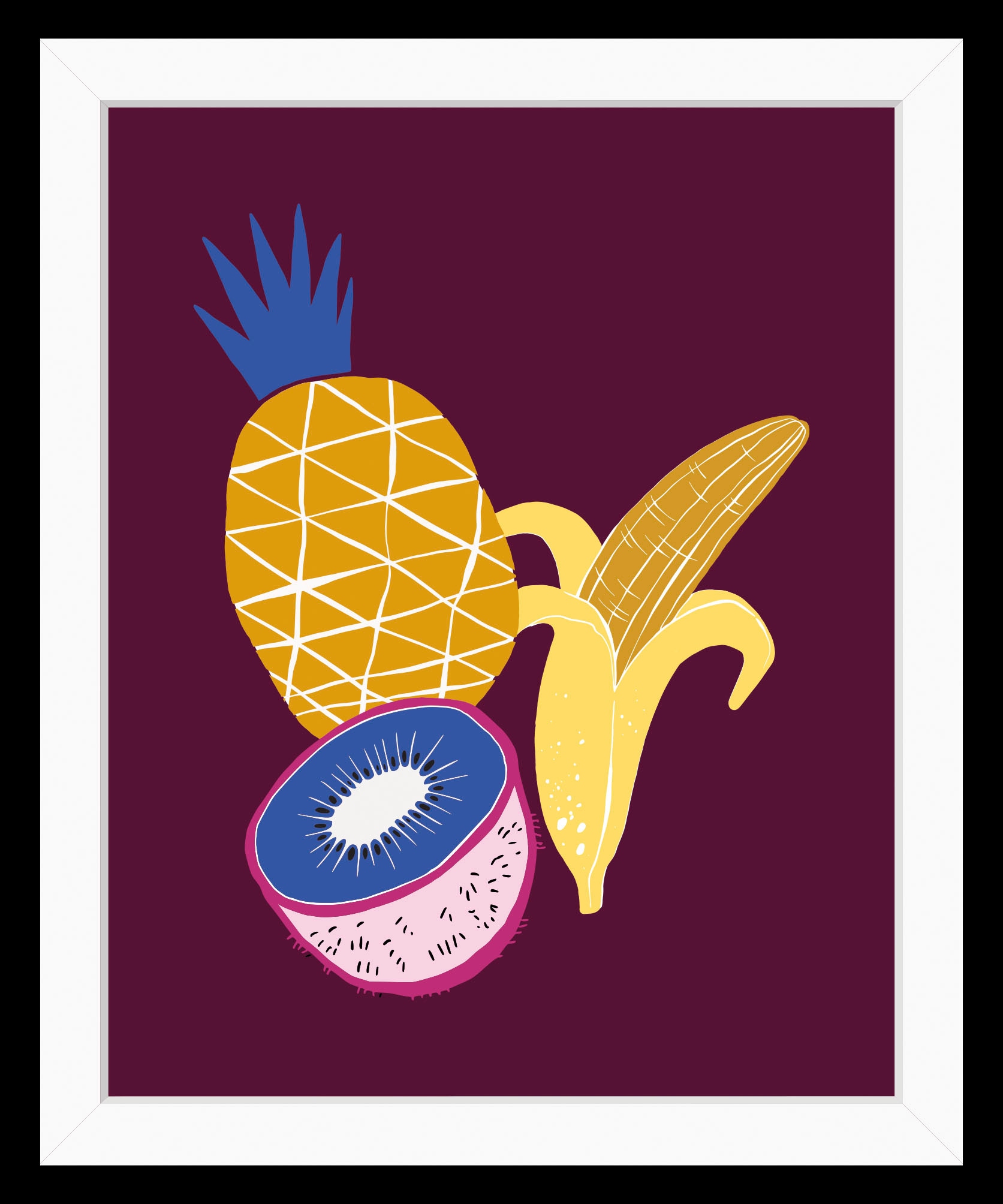 queence Image »Maya« 1 cuis tlg. HD Premium Poster-Druck inkl. Holzrahmen