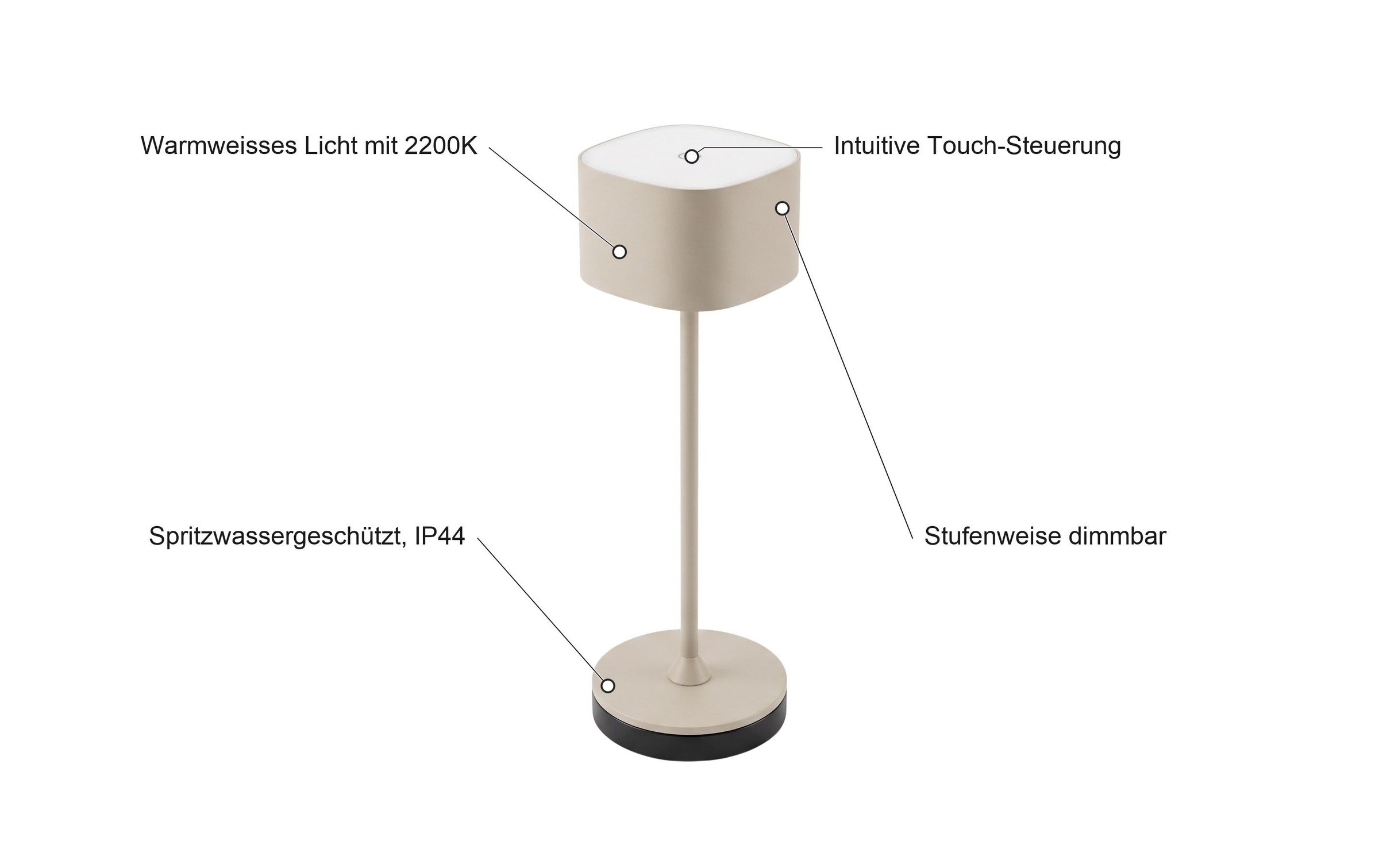 Cocon Lampe de table »Tischleuchte mit Ladestation, Romantico« Module LED blanc chaud