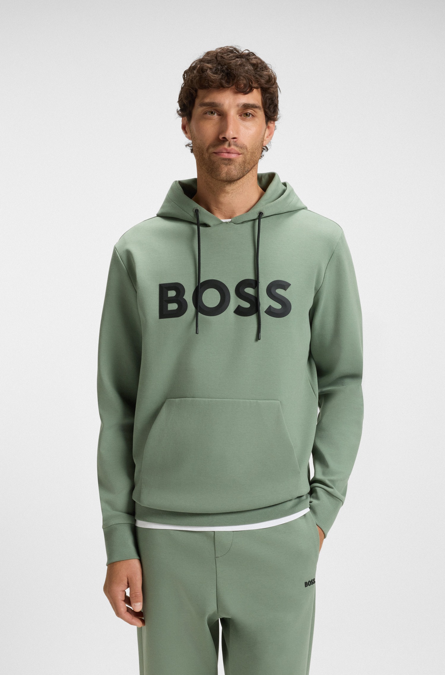 Image of BOSS GREEN Kapuzensweatshirt "Soody Zone", mit Kängurutasche, regular fit, Logodruck