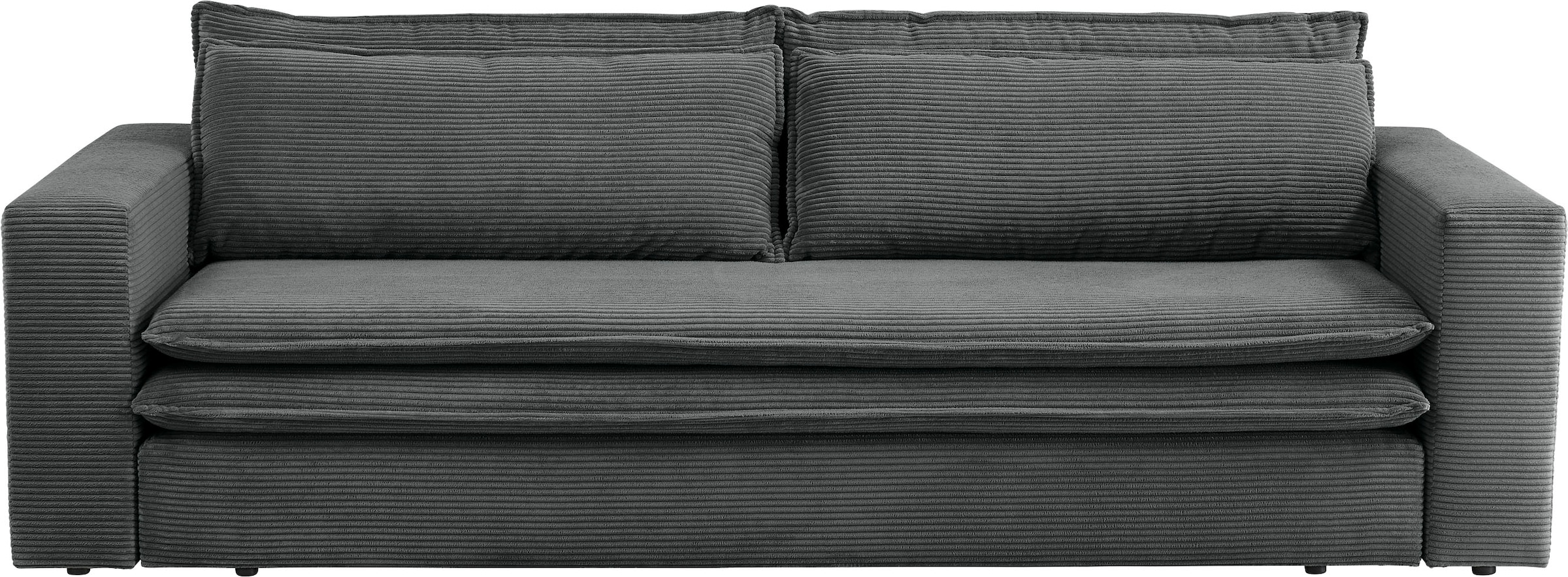 Places of Style Sitzgruppe »PIAGGE«, (2 tlg.), 3-Sitzer-Sofa mit Bettfunktion und Loveseat-Hocker im Set
