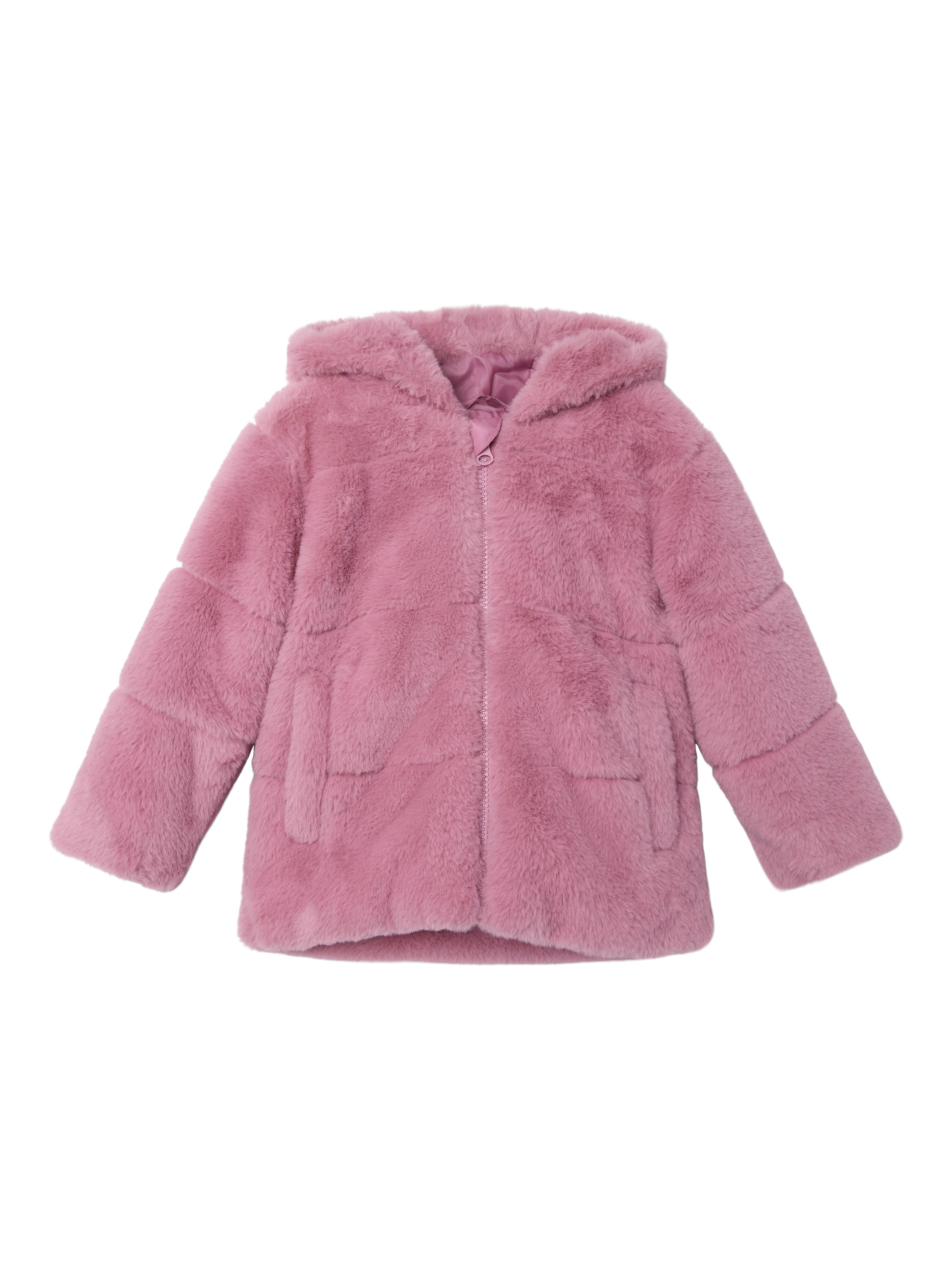 Name It Fellimitatjacke »NMFMILA FAUX FUR JACKET W HOOD PB«, mit Kapuze