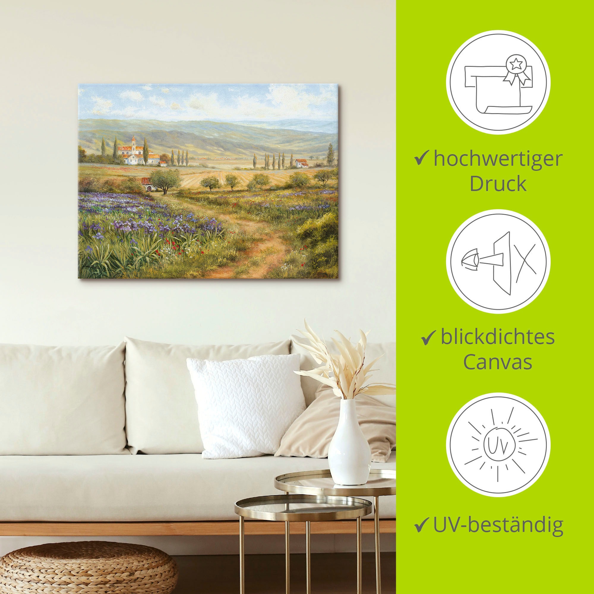 Artland Wandbild »Provence«, Bilder von Europa, (1 St.), als Alubild, Outdoorbild, Leinwandbild, Poster in verschied. Grössen