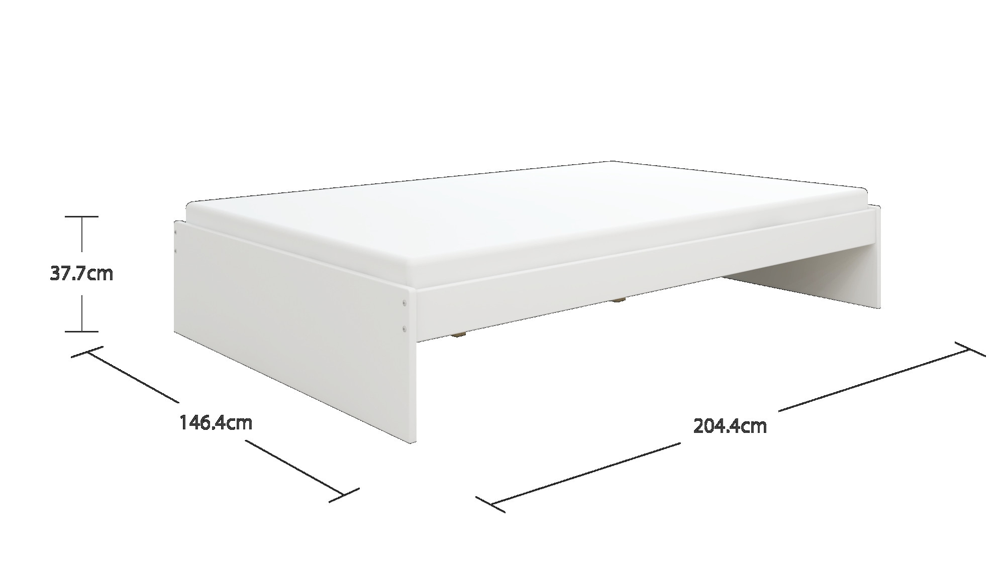 OTTO home Bett »Magdala«, (Breite/ Belastbarkeit: 120cm/200 KG, 90cm/ 100KG), aus MDF, Breite Liegefläche 140 cm, Bettkasten optional