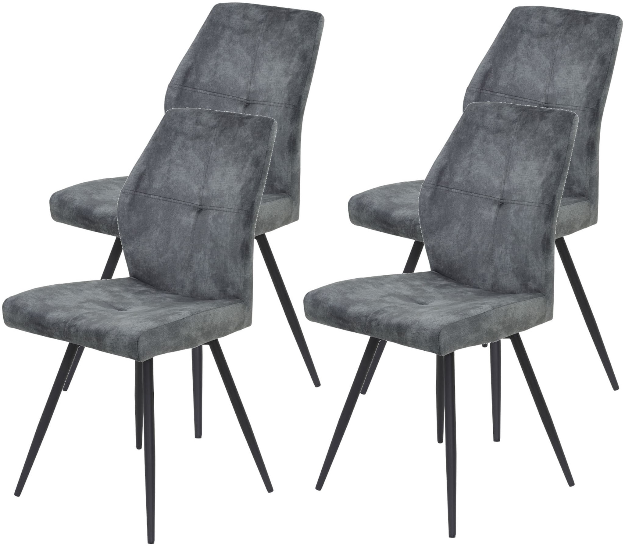 HELA Essgruppe »ELBE« Set, 5 tlg. tlg. Essgruppe, Säulentisch, 4-Fussstuhl 360° drehbar, Vintage Optik