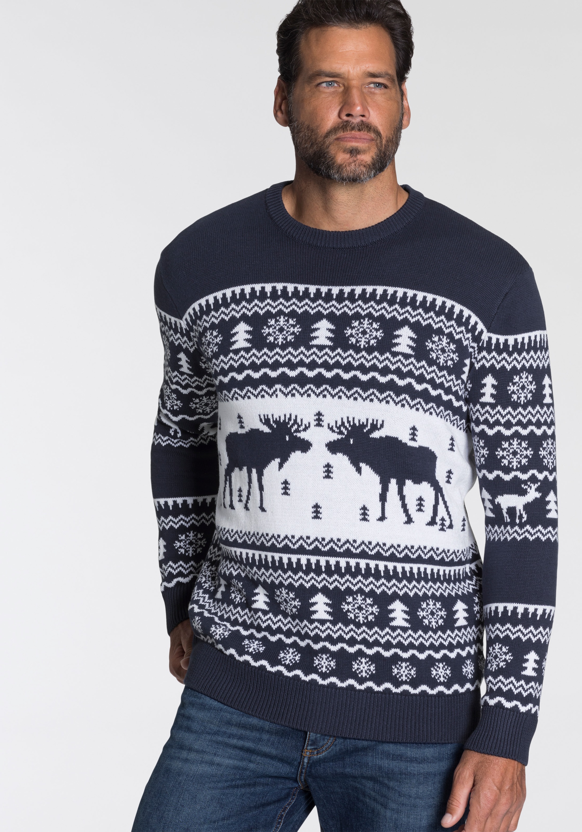 Image of Man's World Rundhalspullover »Wintermotiv« bei Ackermann Versand Schweiz