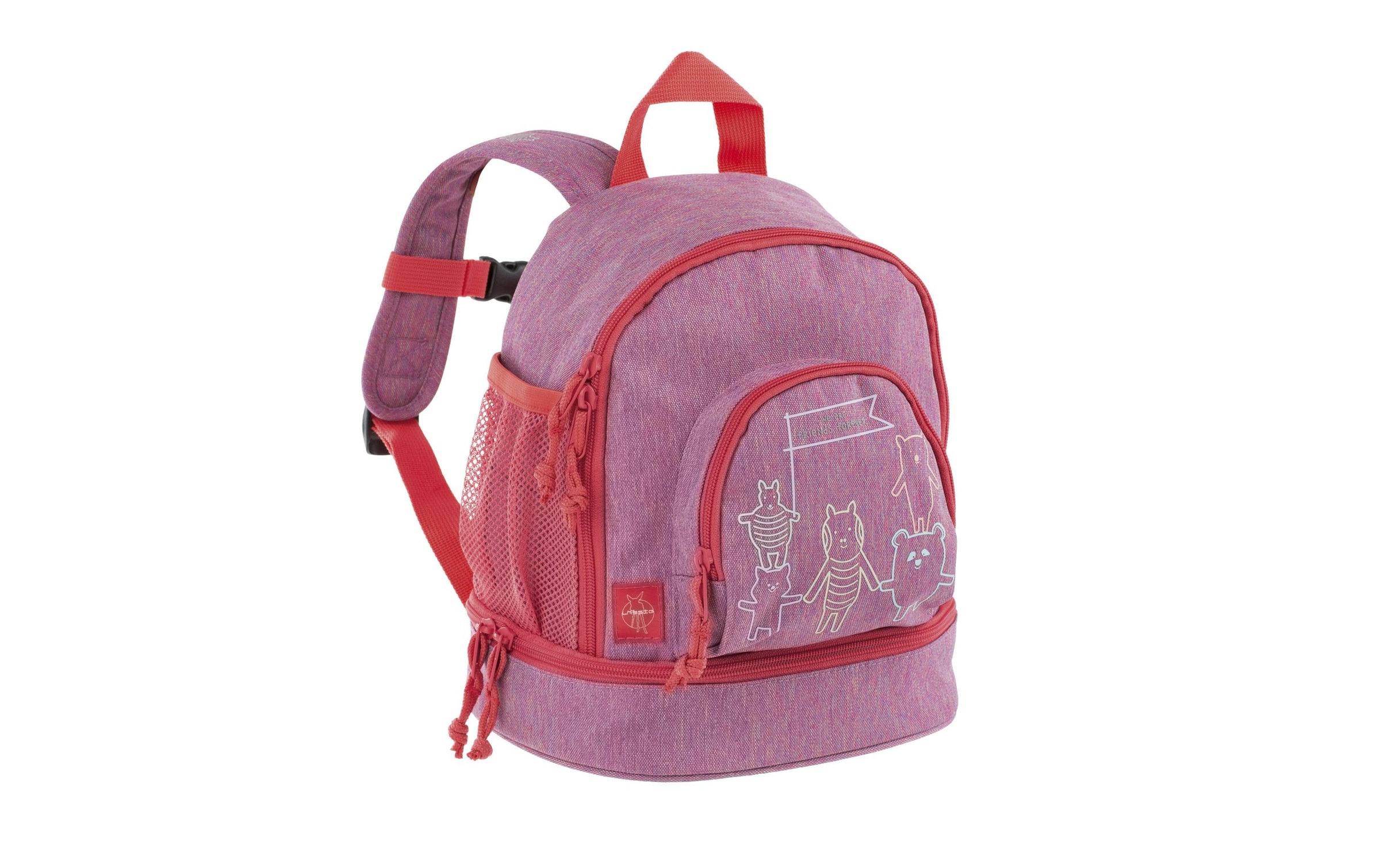 Image of LÄSSIG Kinderrucksack »4Kids Mini Backpack, About Friends Mélange Pink«, Reflektoren bei Ackermann Versand Schweiz