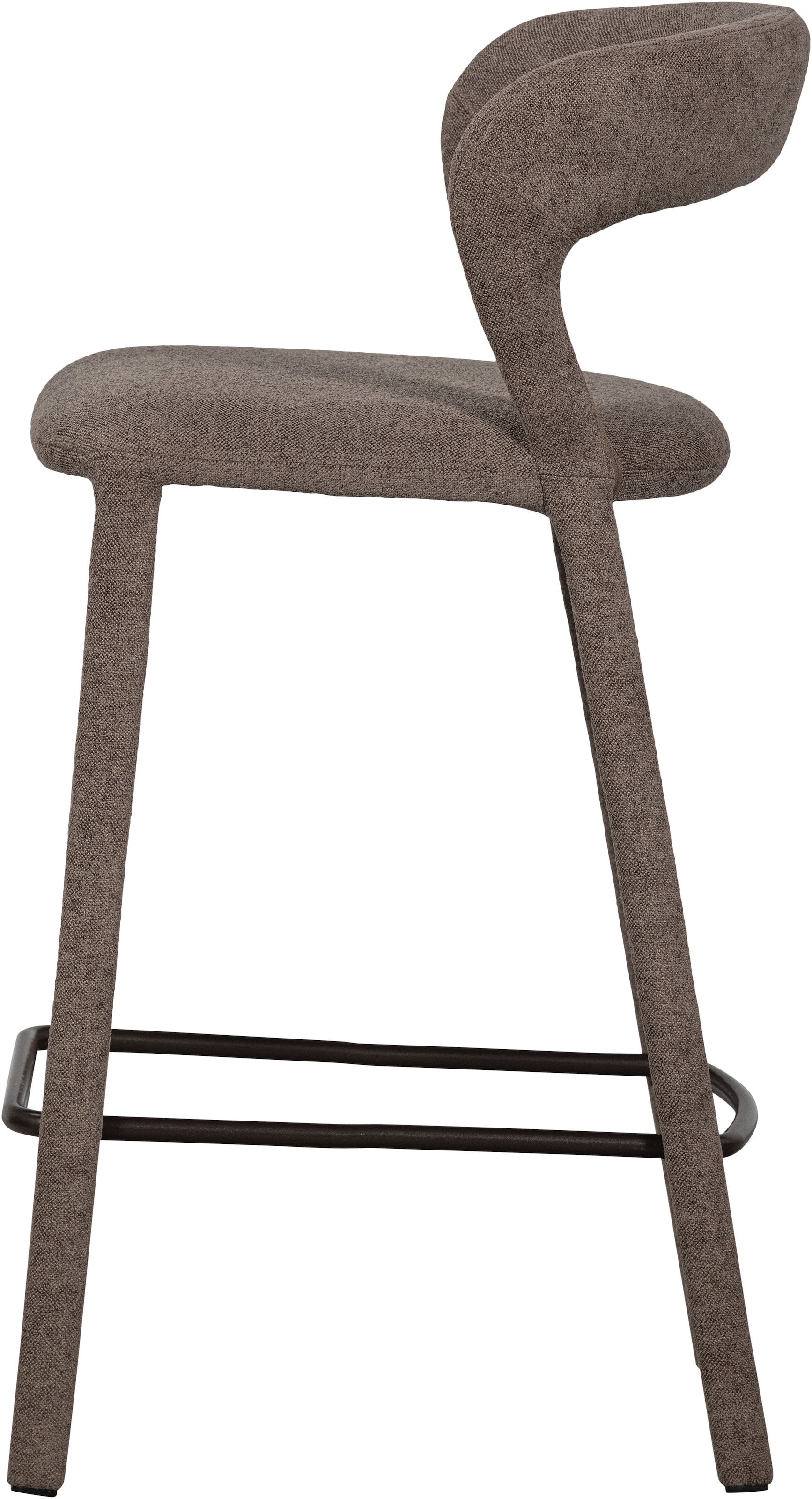 WOOOD Barhocker »Noble mit vollgepolstertem Gestell und Fussstütze B 48 x T 52 x H 95 cm« Gewebter Bezug, Hohe Verschleissfestigkeit, Tragkraft 150 kg
