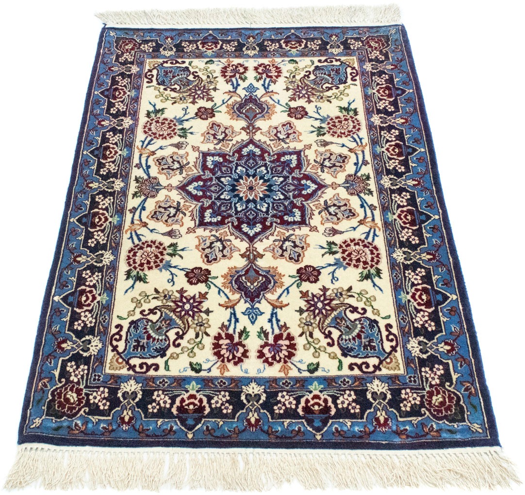 Image of morgenland Teppich »Isfahan Teppich handgeknüpft blau«, rechteckig, 4 mm Höhe, handgeknüpft bei Ackermann Versand Schweiz