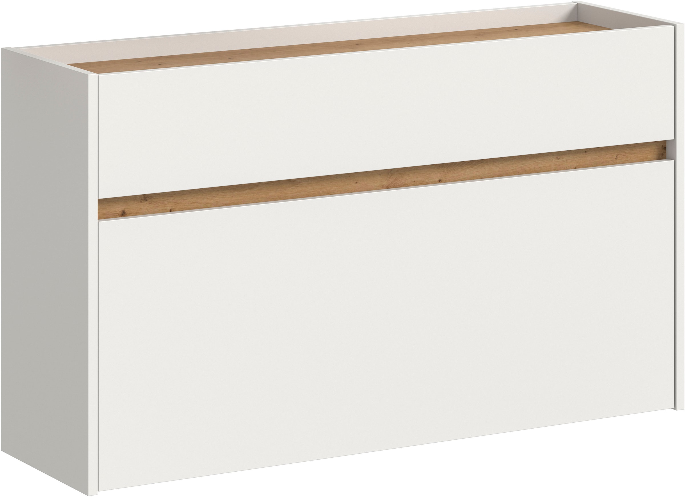 Image of Home affaire Schuhschrank "EVRID, Breite 110cm, hängend, 1 Schubkasten, 1 Schuhwalze" individuell mit anderen Artikel der Serie EVRID erweiterbar, 1 Stk. tlg. Schuhkommode, Kommode, Sideboard, Garderobenschrank, Flurkommode