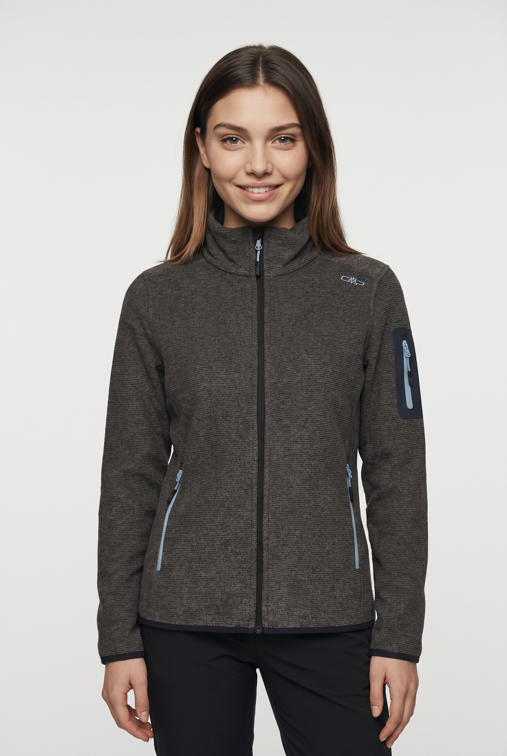 Image of CMP Strickfleecejacke "WOMAN JACKET" ohne Kapuze mit Reissverschluss