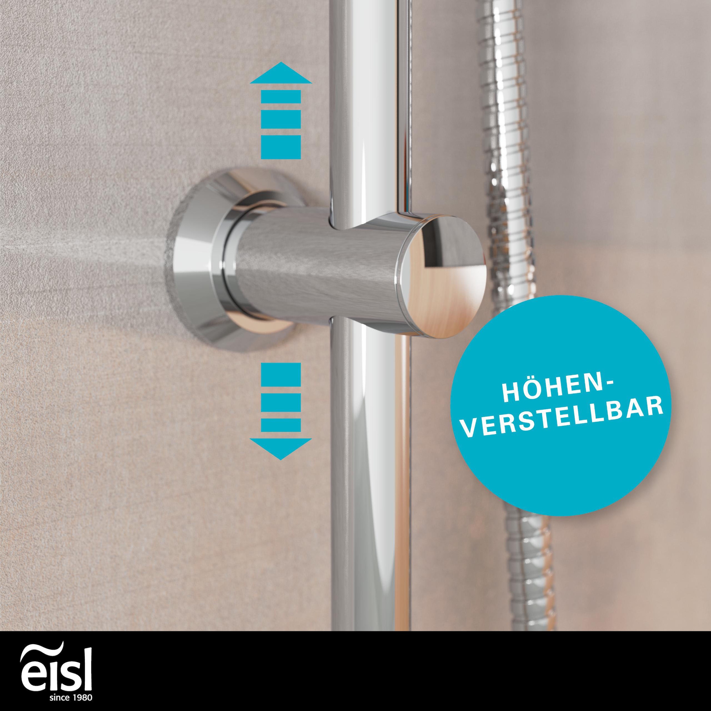 Eisl Brausegarnitur 3-fach verstellbare Wellness Handbrause mit Antikalk-Noppen