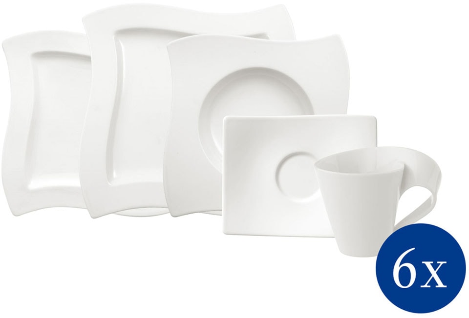 Image of Villeroy & Boch Kombiservice »NewWave Basic«, (Set, 30 tlg.), aussergewöhliche Formgebung bei Ackermann Versand Schweiz