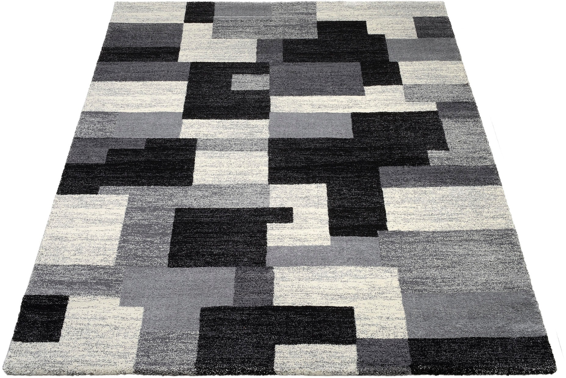 Image of OCI DIE TEPPICHMARKE Teppich "STEADY ALLOVER" rechteckig 20 mm Höhe Frisé Kurzdlor, Mosaik, robust, Wohnzimmer