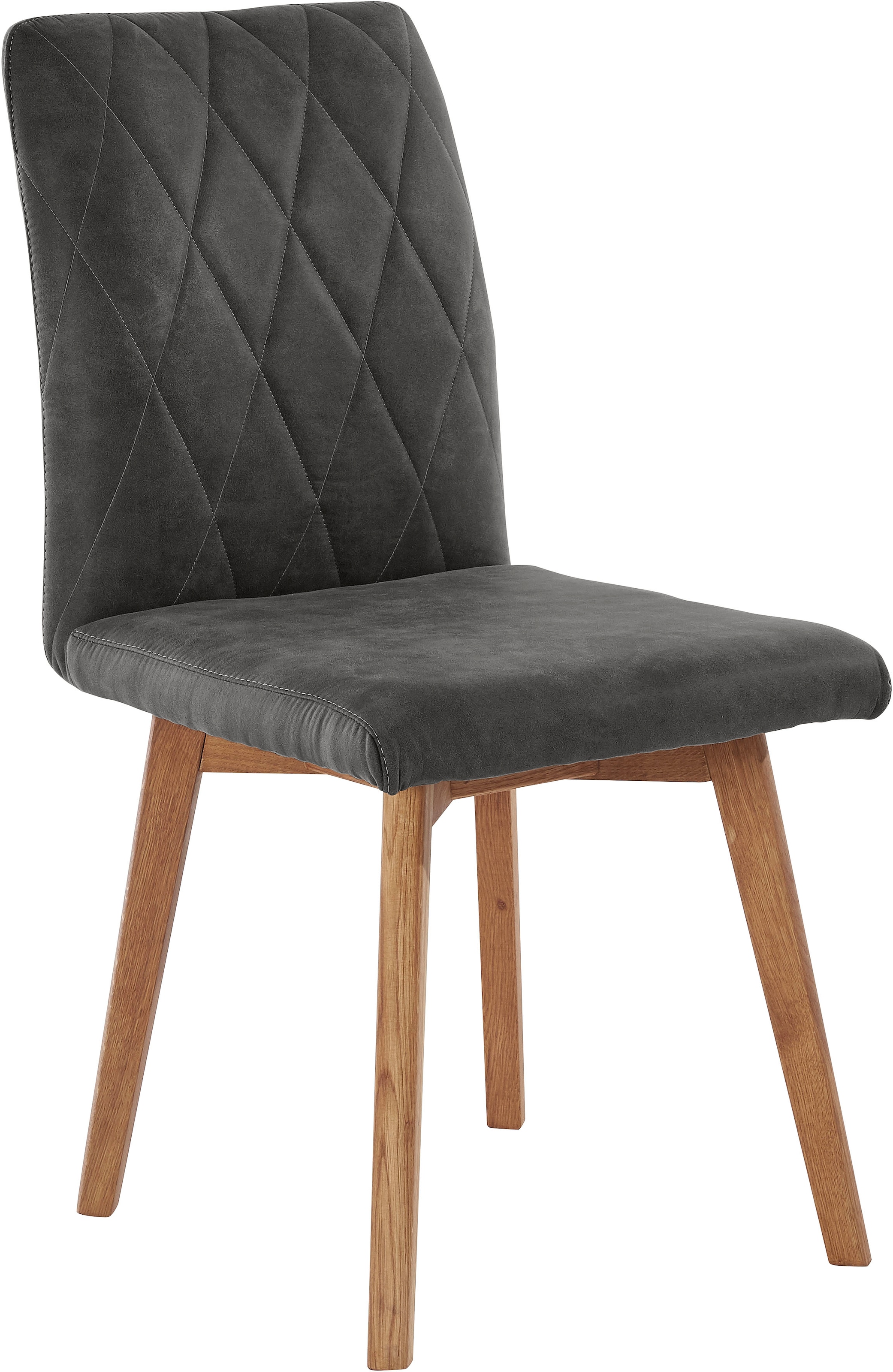 Home affaire Chaise de salle à manger »Brest« (Set) 2 cuisGestell aus Eiche Massivholz geölt