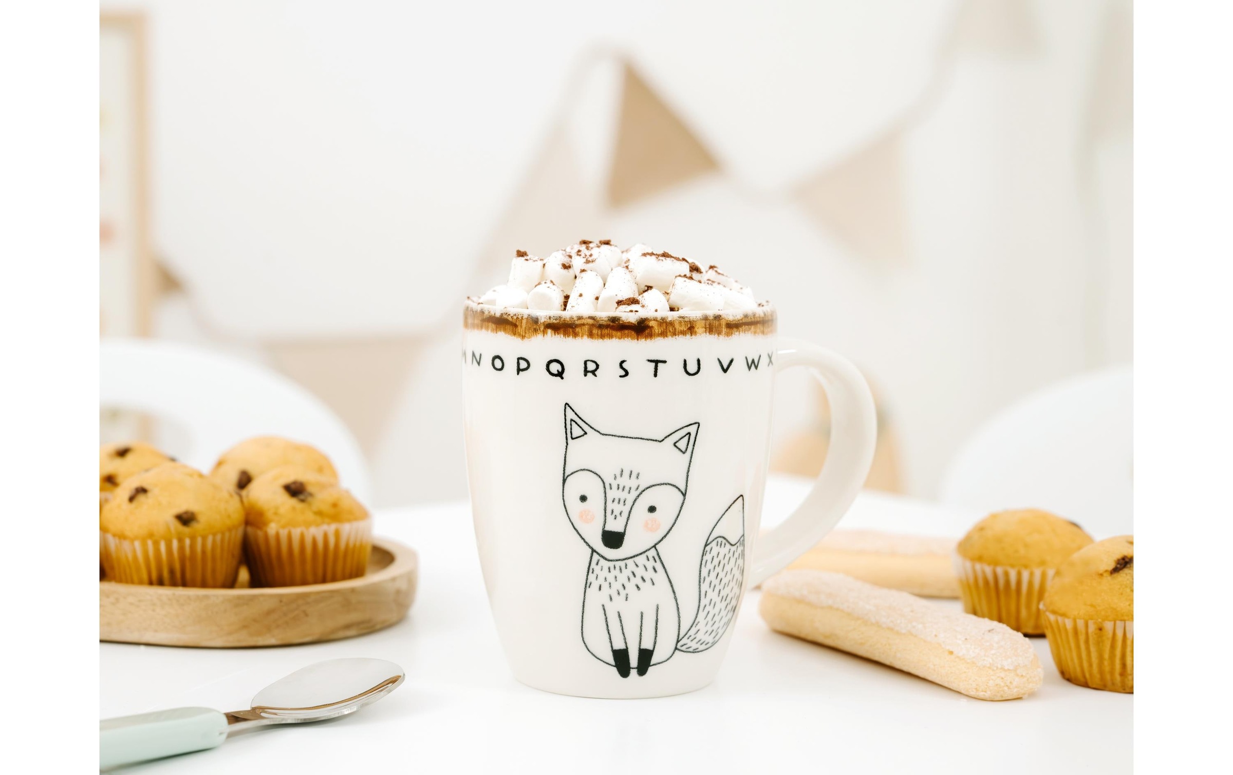 CreaTable Set de vaisselle pour enfants »Freunde des Waldes Fuchs Steinzeug, 3-tlg«