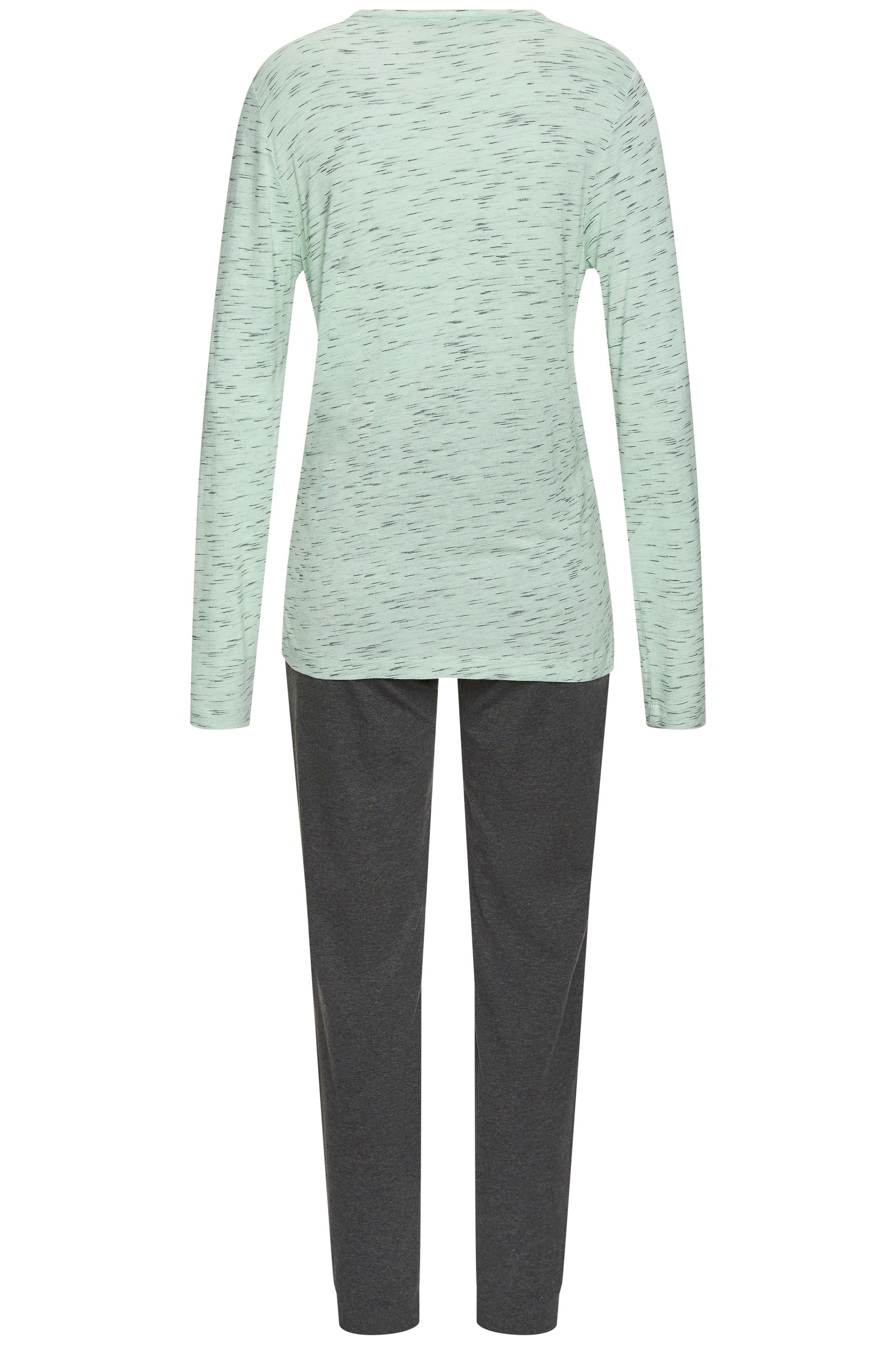 Vivance Dreams Pyjama, (2 tlg.), mit schönem Melangeeffekt