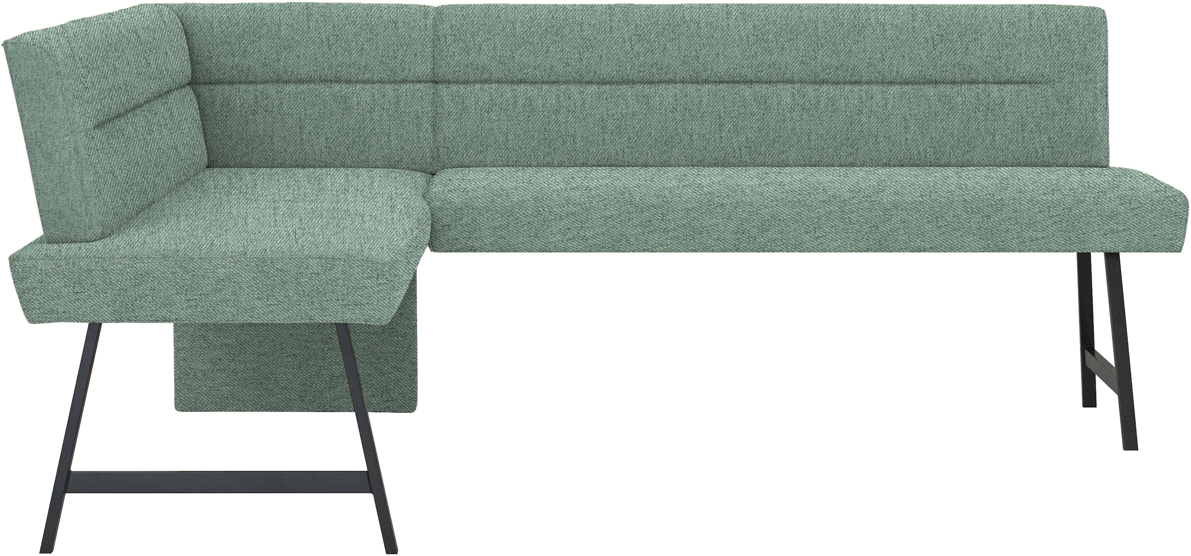 GOODproduct Ensemble de bancs d'angle »Sava« Ensemble, 4 cuis tlg. Eckbank mit Wellenfederung im Sitz, Tisch Massiv Eiche