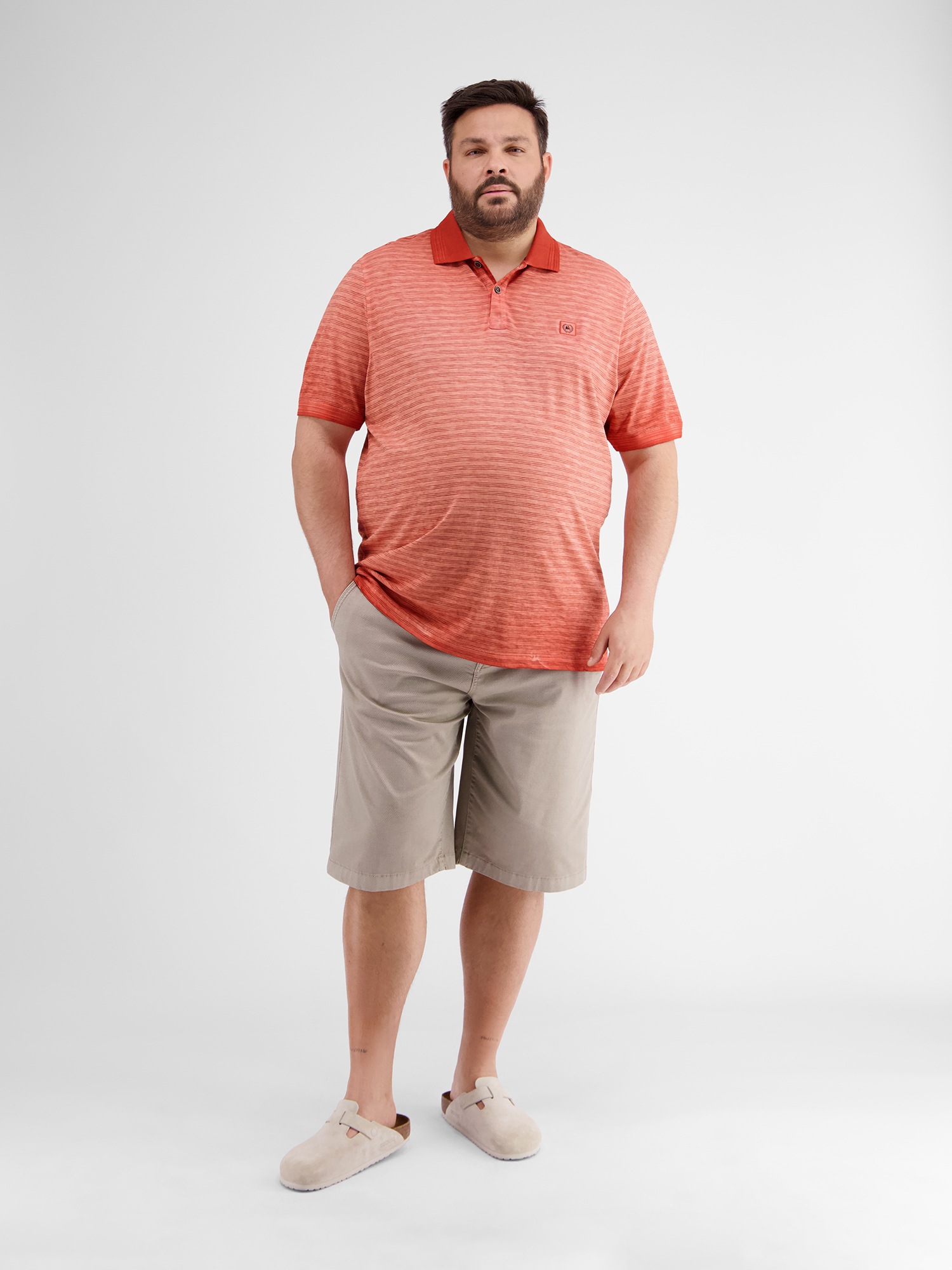 LERROS Poloshirt »LERROS Gestreiftes Poloshirt in Grossen Grössen«