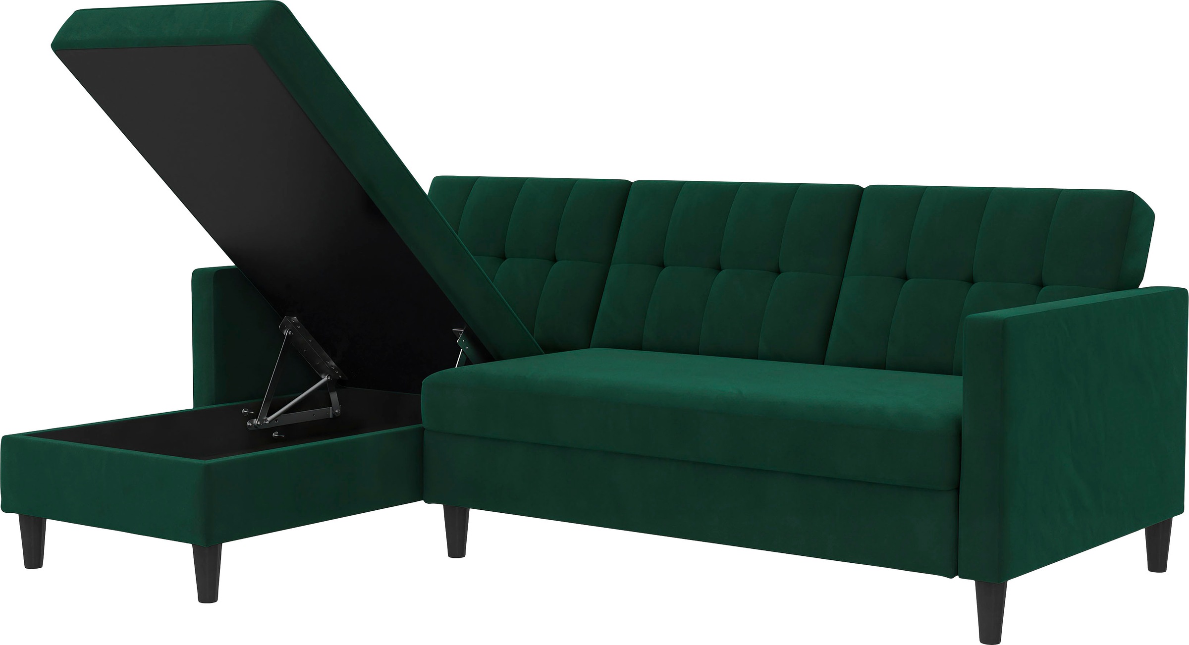 Dorel Home Ecksofa »Hartford II«, mit Bettfunktion und Stauraum, Recamiere beidseitig montierbar