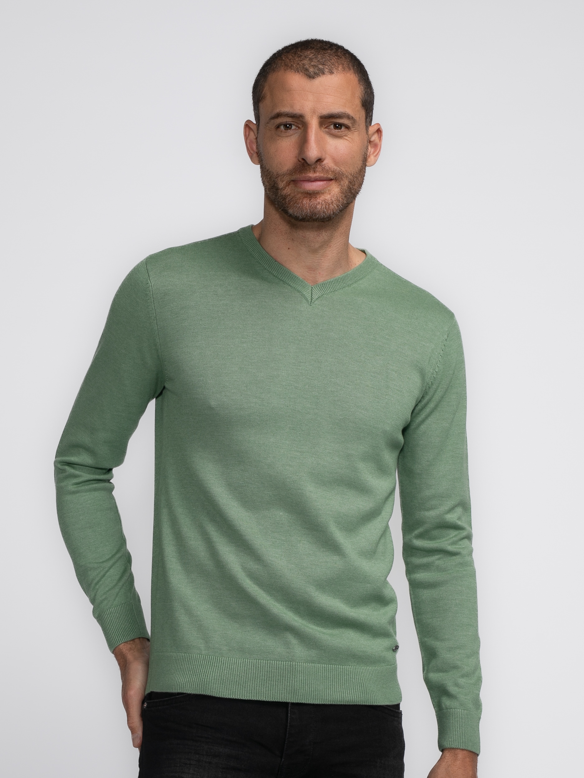 V-Ausschnitt-Pullover »Men Knitwear V-Neck Basic«