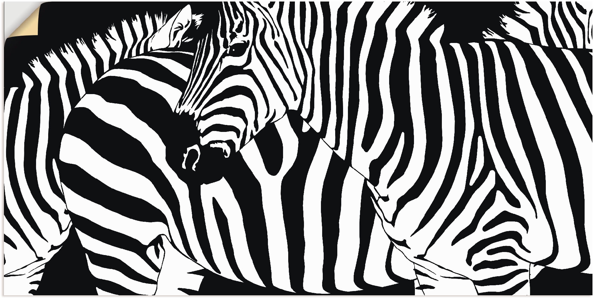 Artland Wandfolie »Zebrastreifen«, Wildtiere, (1 St.), selbstklebend