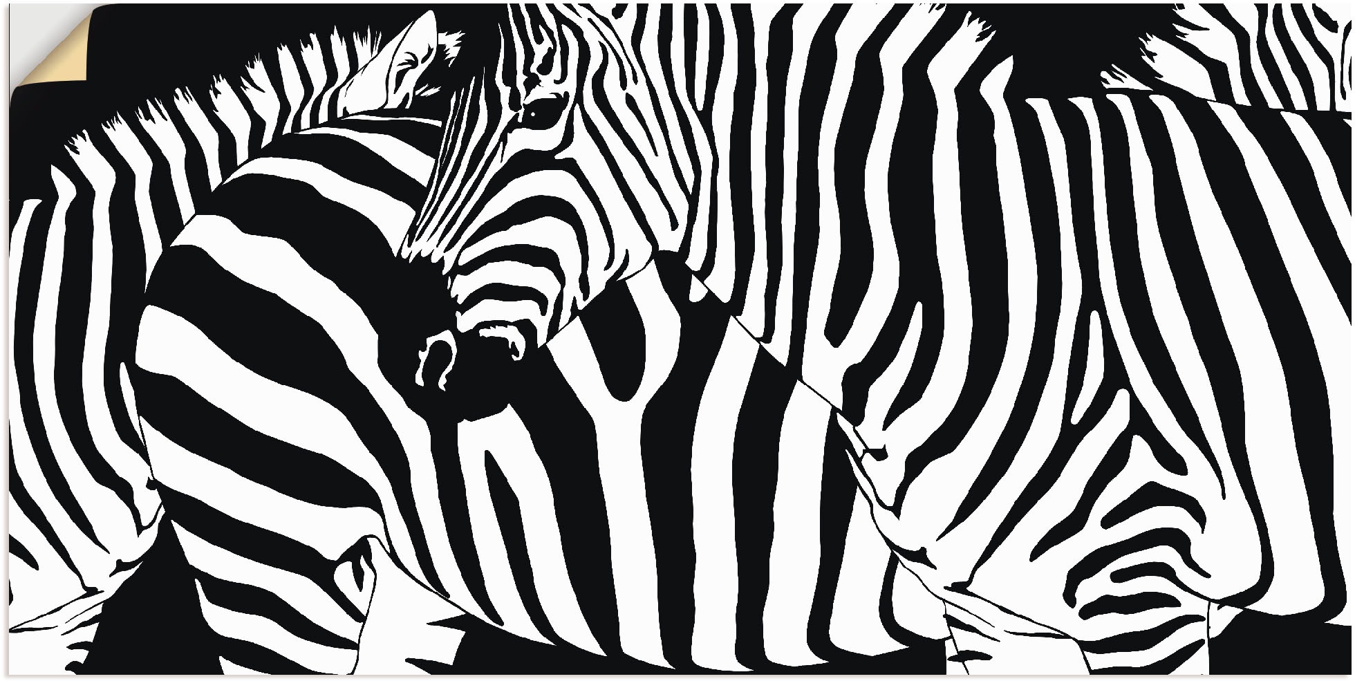 Image of Artland Wandbild »Zebrastreifen«, Wildtiere, (1 St.), in vielen Grössen & Produktarten -Leinwandbild, Poster, Wandaufkleber / Wandtattoo auch für Badezimmer geeignet bei Ackermann Versand Schweiz