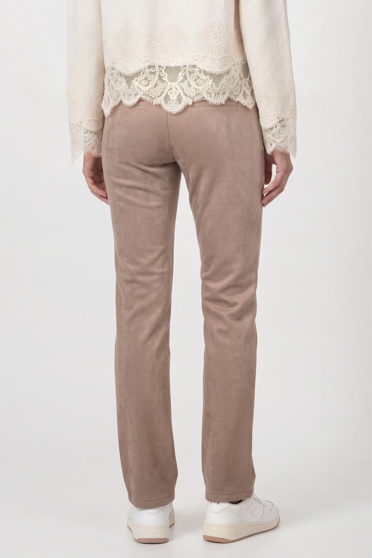 Monari Pantalon à enfiler »Hose Velours 78cm«  coupe régulière avec ceinture élastique