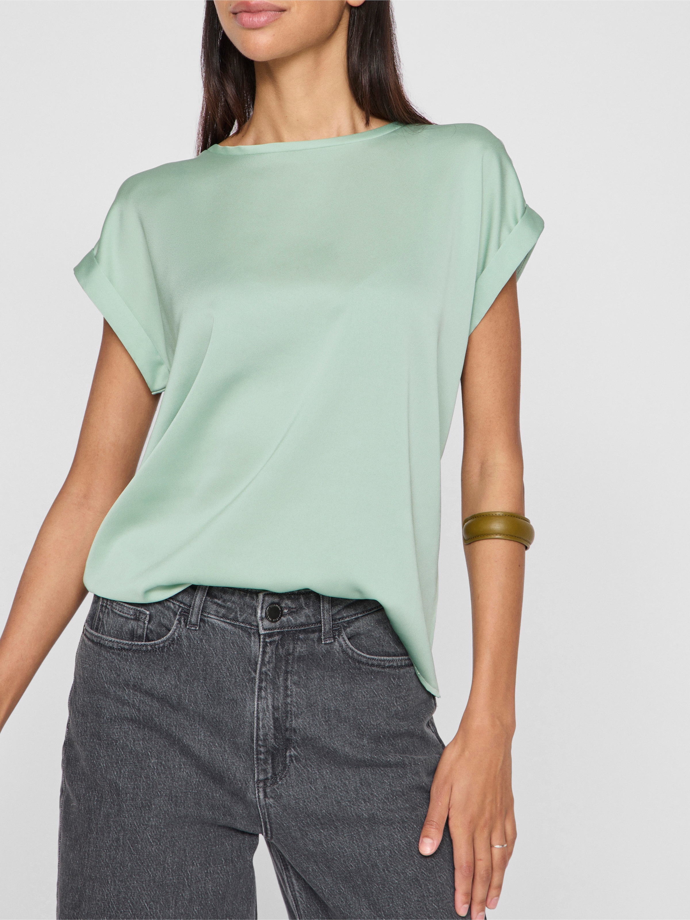 Vila »VIELLETTE S/S SATIN TOP - NOOS« Satin Optik