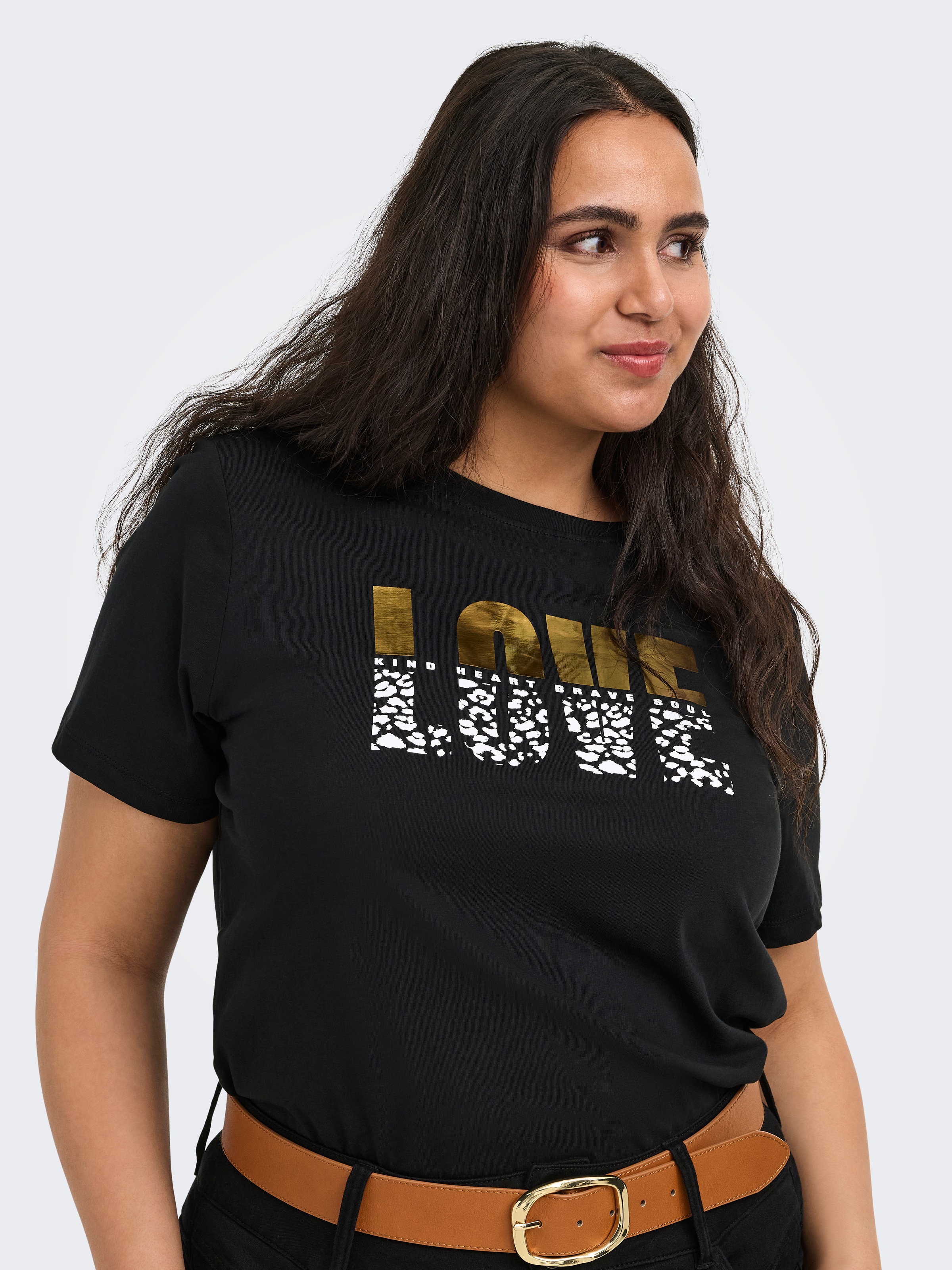 ONLY CARMAKOMA Kurzarmshirt »CARKITA S/S REG TEE JRS NOOS« Baumwolle, regular fit