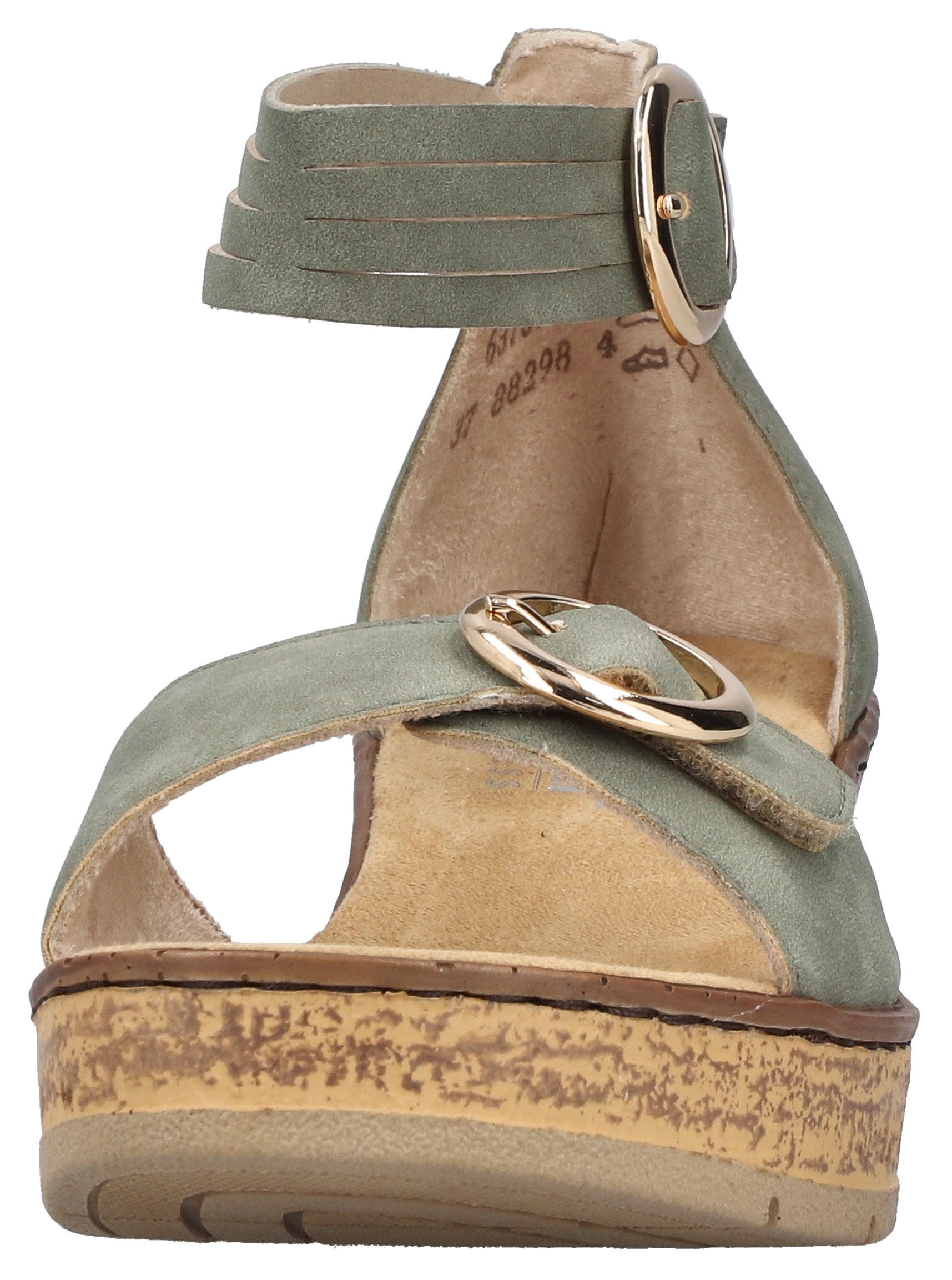 Rieker Sandales compensées  Chaussure d'été, chaussure de vacances, sandale avec bride tendance à la cheville