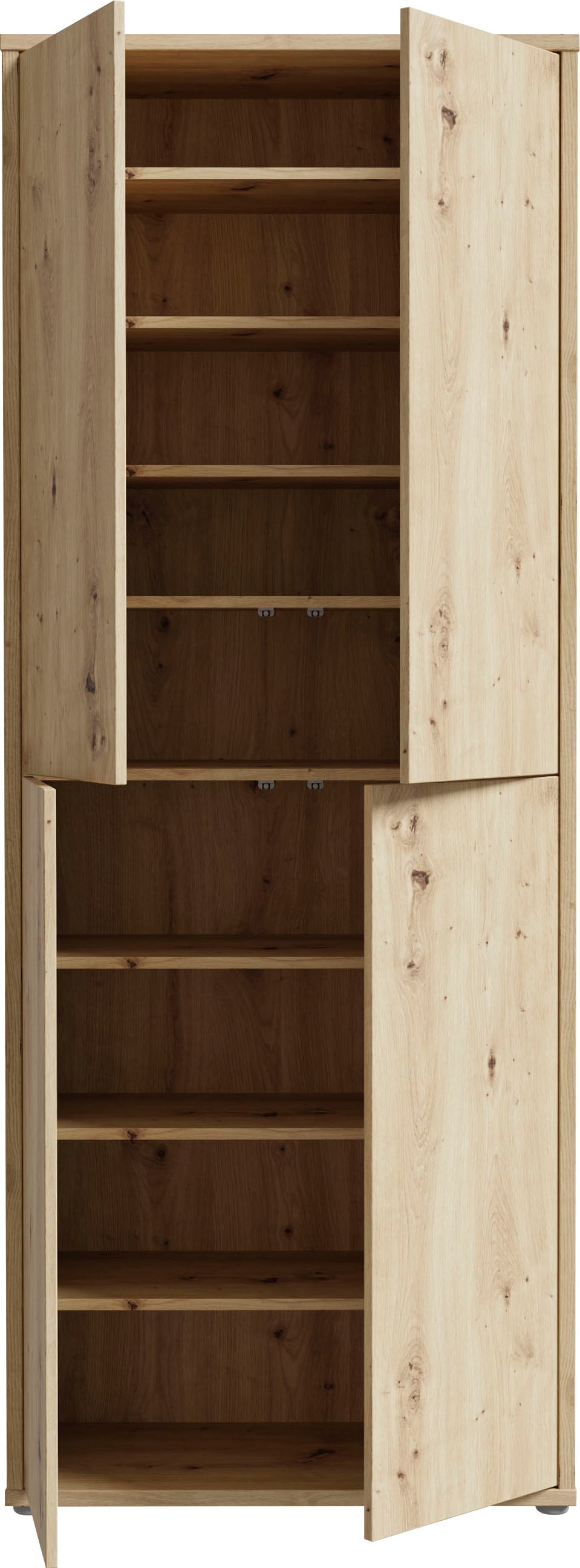FORTE Armoire à chaussures »Alice Springs, Schuhschrank, Höhe 191,9 cm, 4 Türen, viel Platz« L/H/P 74,5/191,9/34,9 cm,  armoire de rangement, armoire polyvalente, largeur 74,5 cm, avec 8 étagères