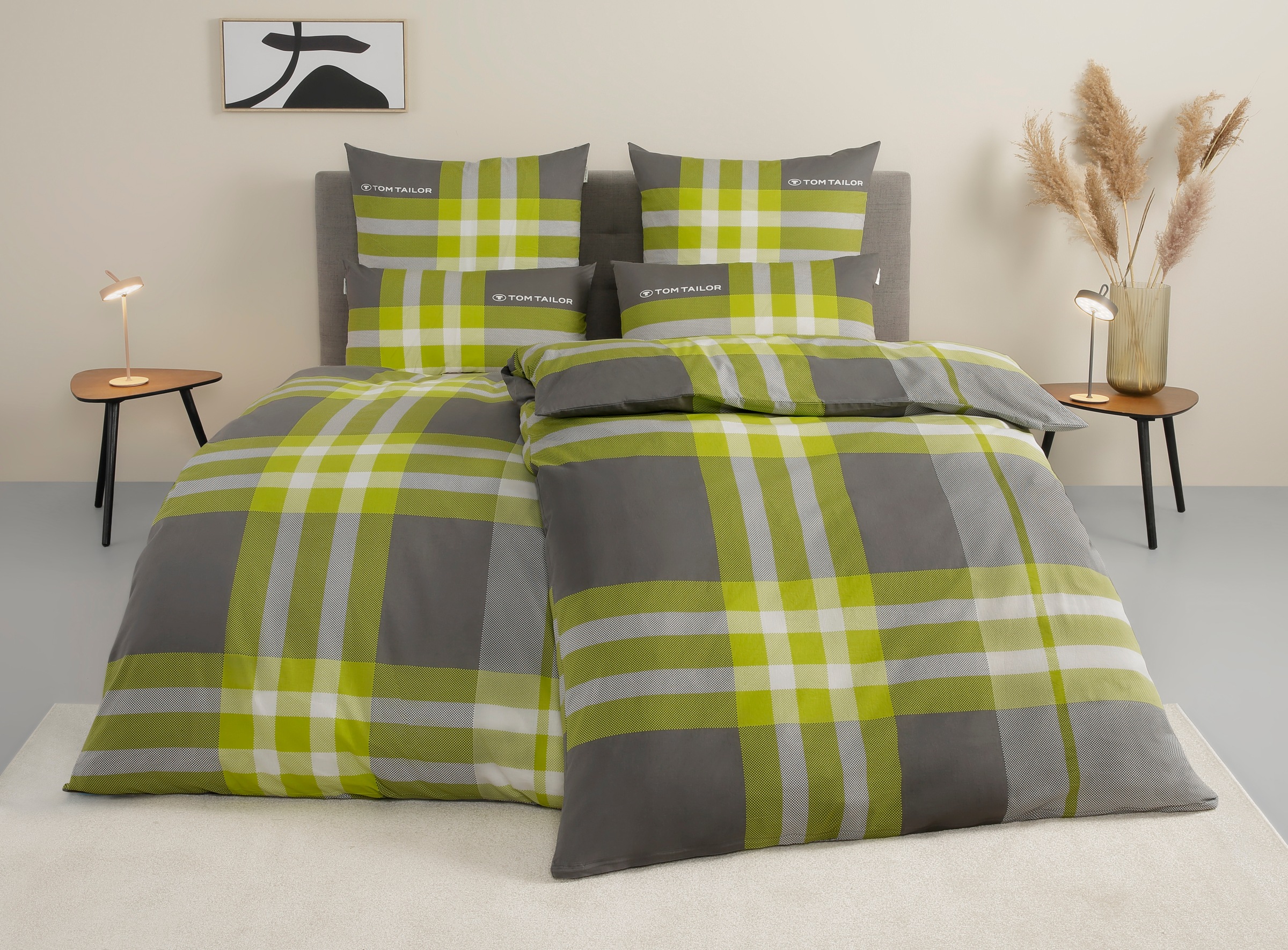 Image of TOM TAILOR HOME Bettwäsche "Nick in Gr. 135x200 oder 155x220 cm" 3 mit Gratiszugabe Gästehandtuch