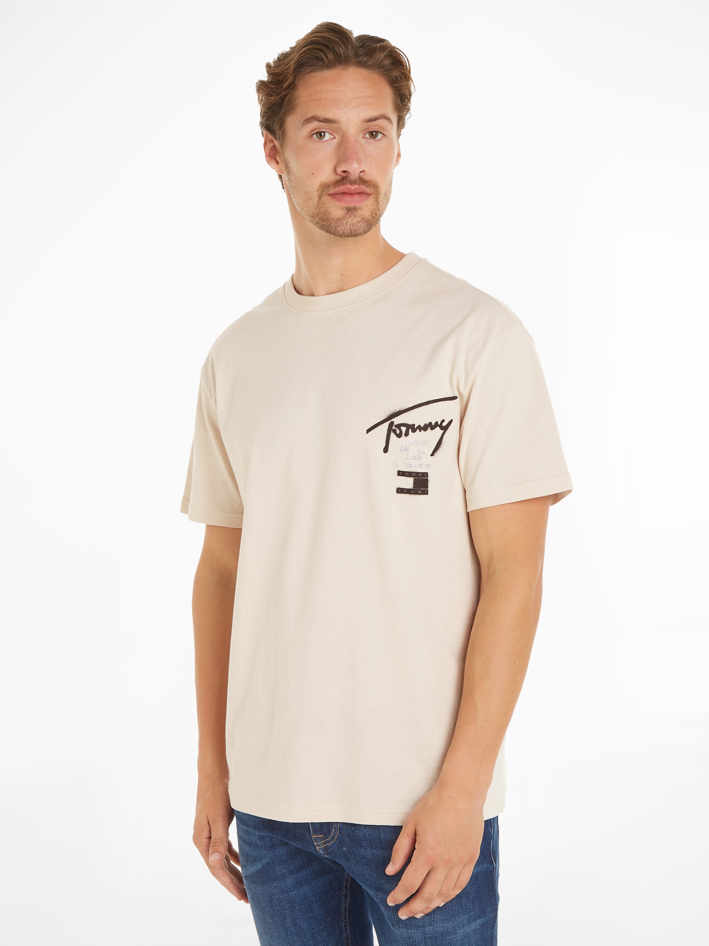 Tommy Jeans T-Shirt »TJM REG GRAFFITI SIG TEE EXT«, mit Logoschriftzug