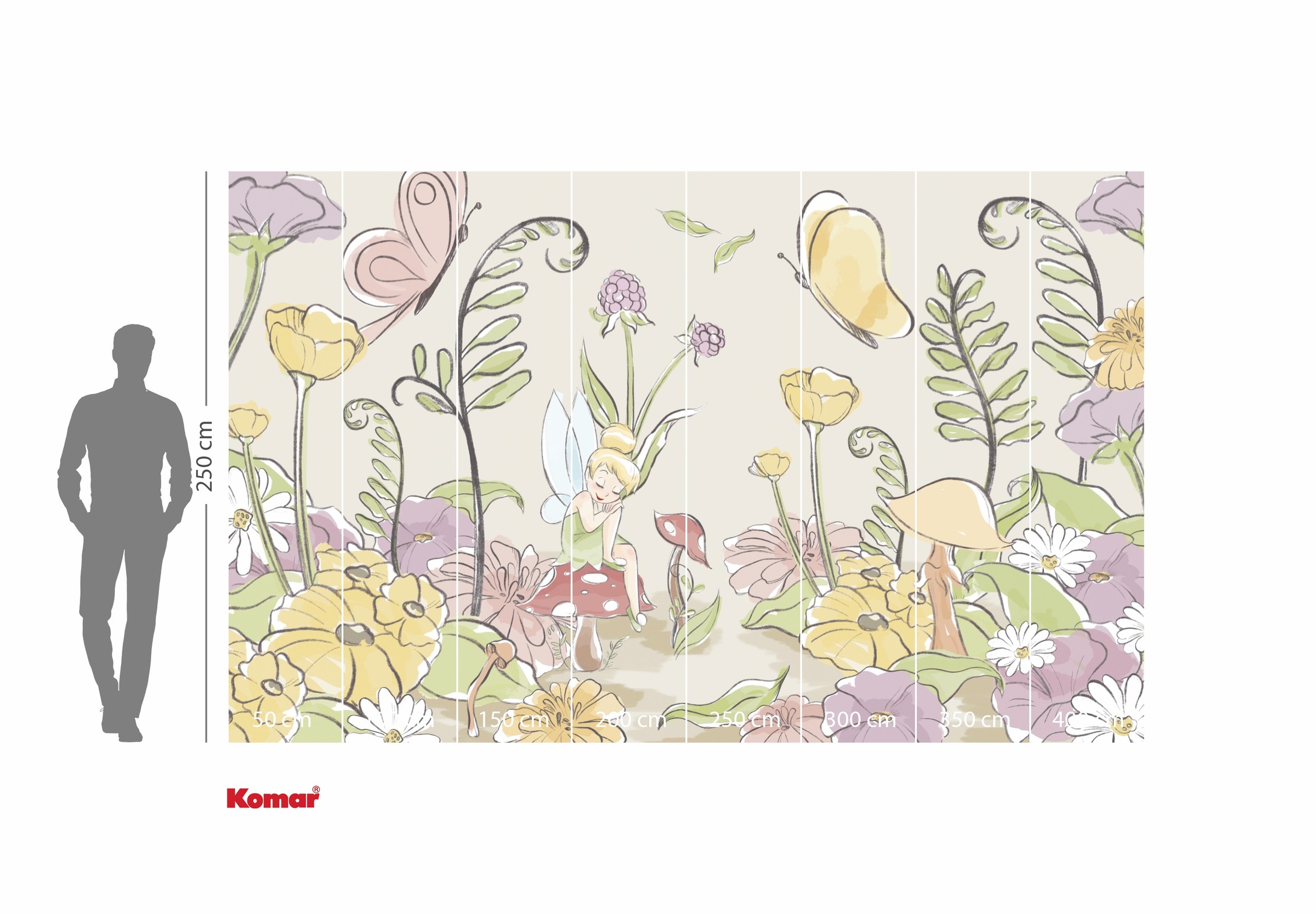 Komar Kindertapete »Disney Tinker Bell Infant« bedruckt glatt