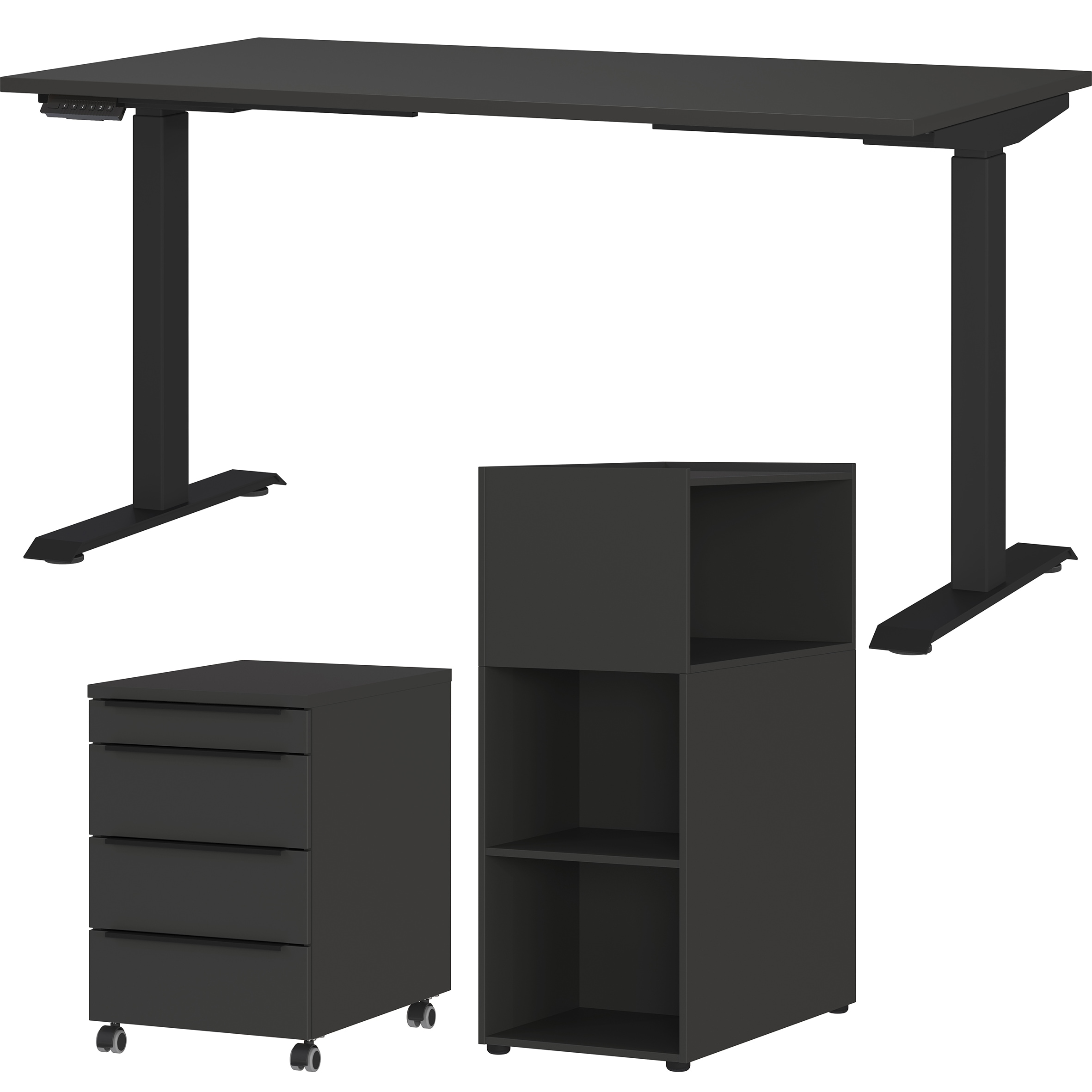 GERMANIA Büromöbel-Set »Mailand« 3 Stk. tlg. inkl. Schreibtisch, Rollcontainer und Raumteiler