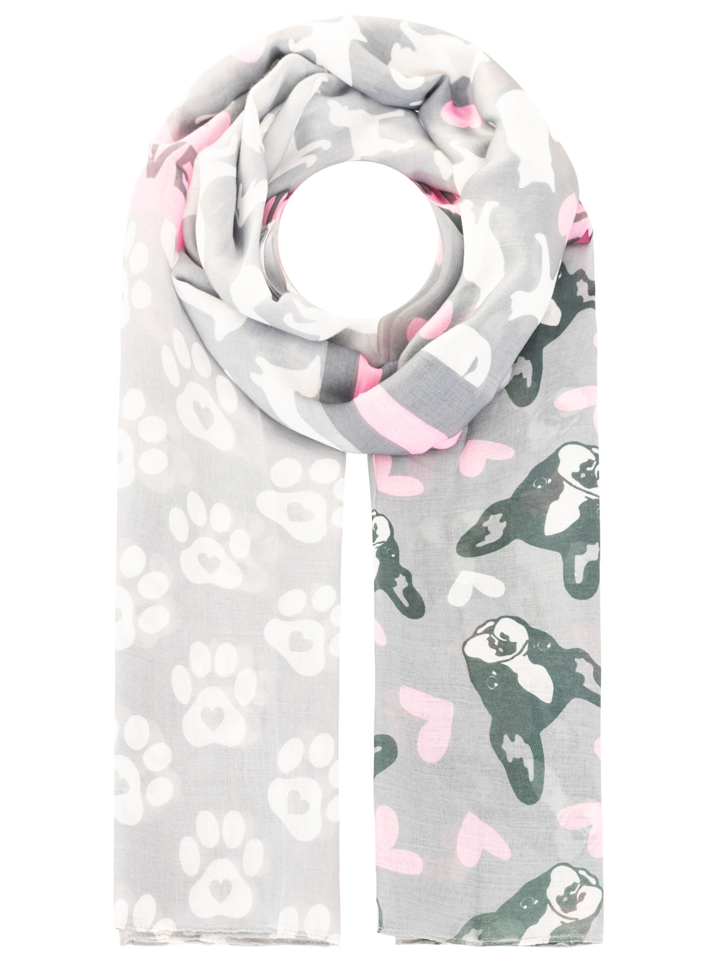 Zwillingsherz Écharpe »"Hunde"« Hundemotiv, Mustermix, transparent